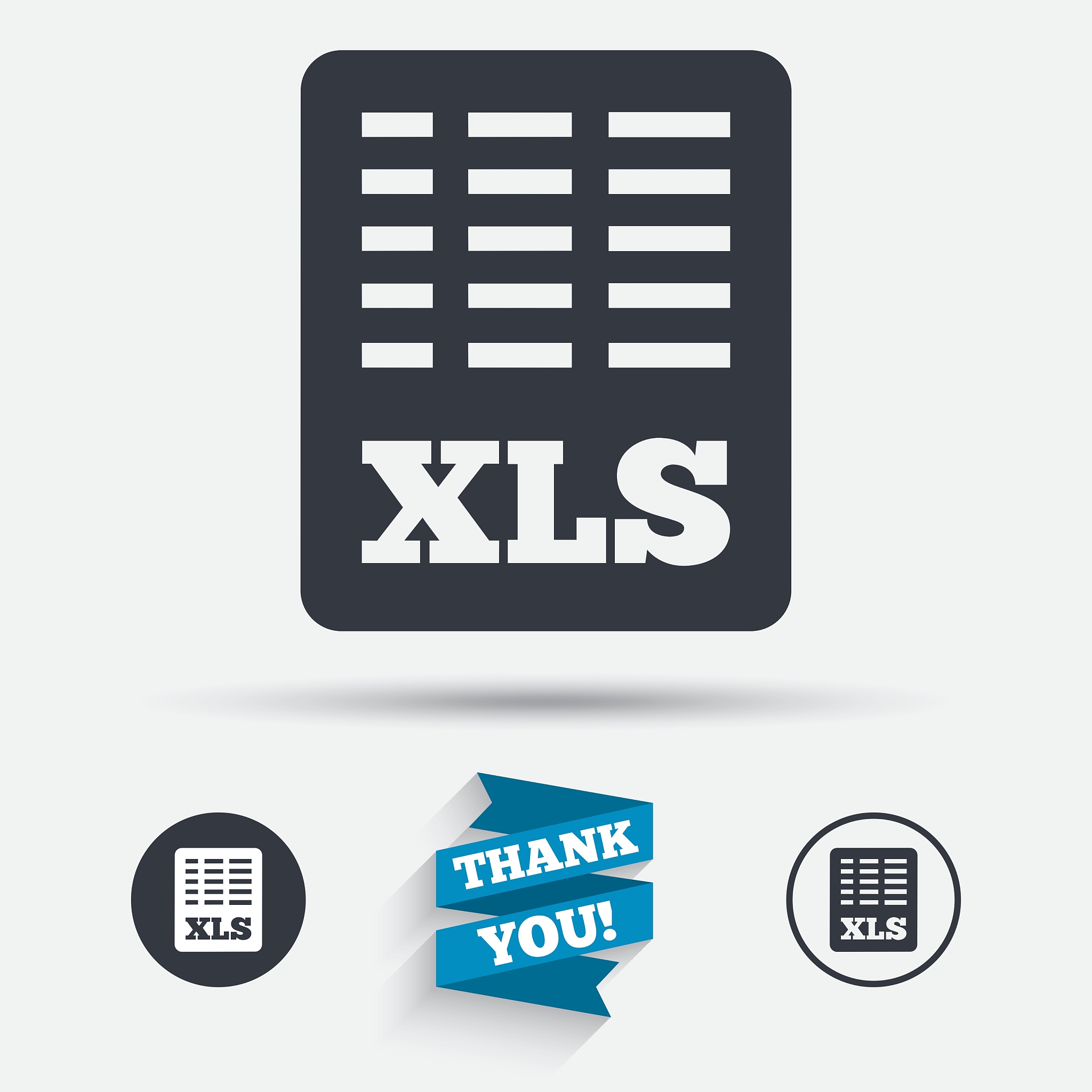excel file document icon download xls button