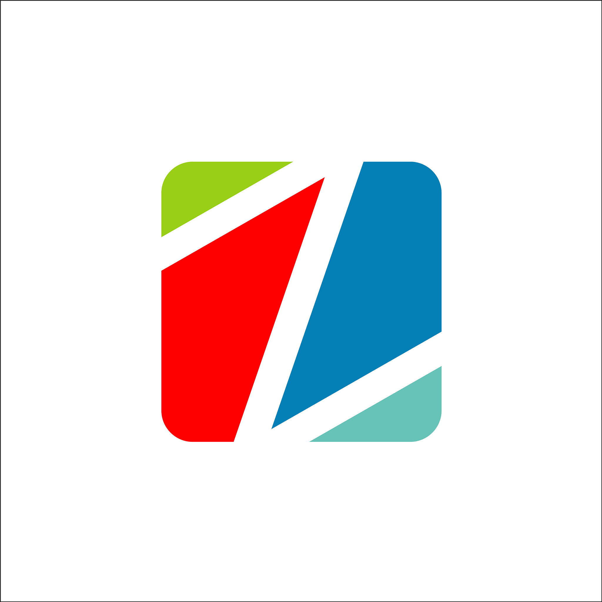 letter z icon logo application square shape
