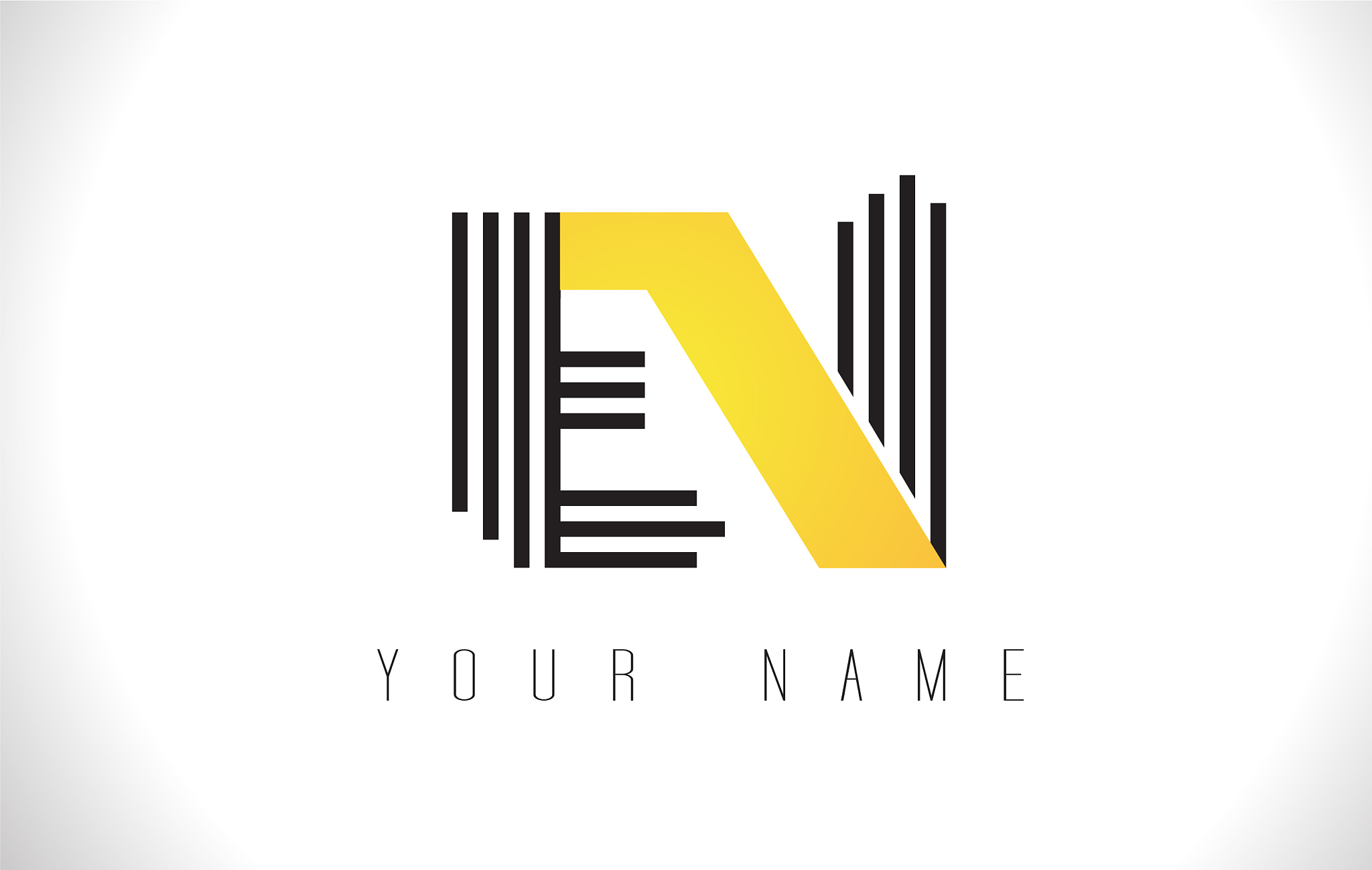 en black lines letter logo creative line letters