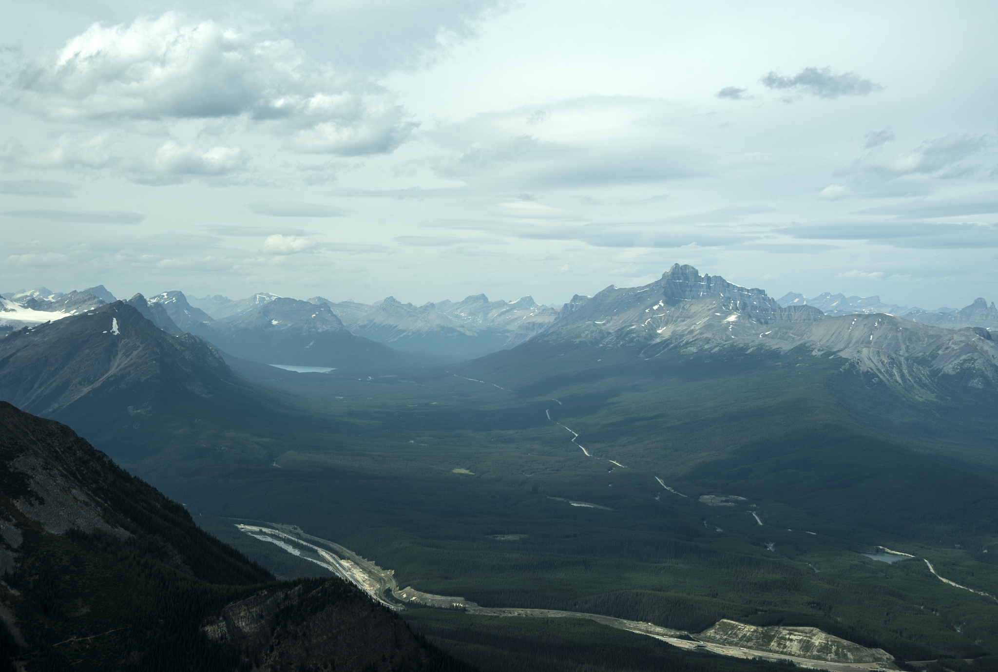 looking down on the highway