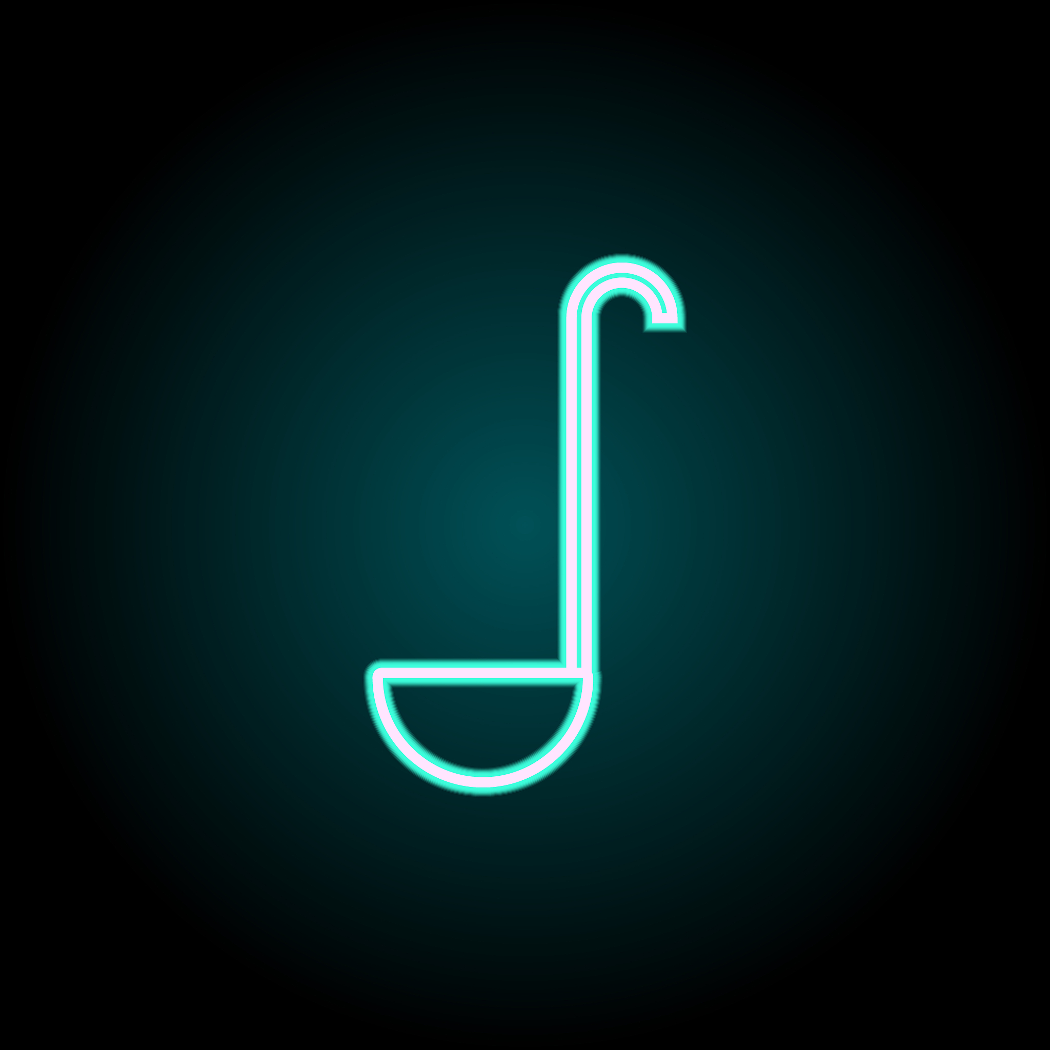 ladle neon icon. elements of kitchen set. simple icon for websit