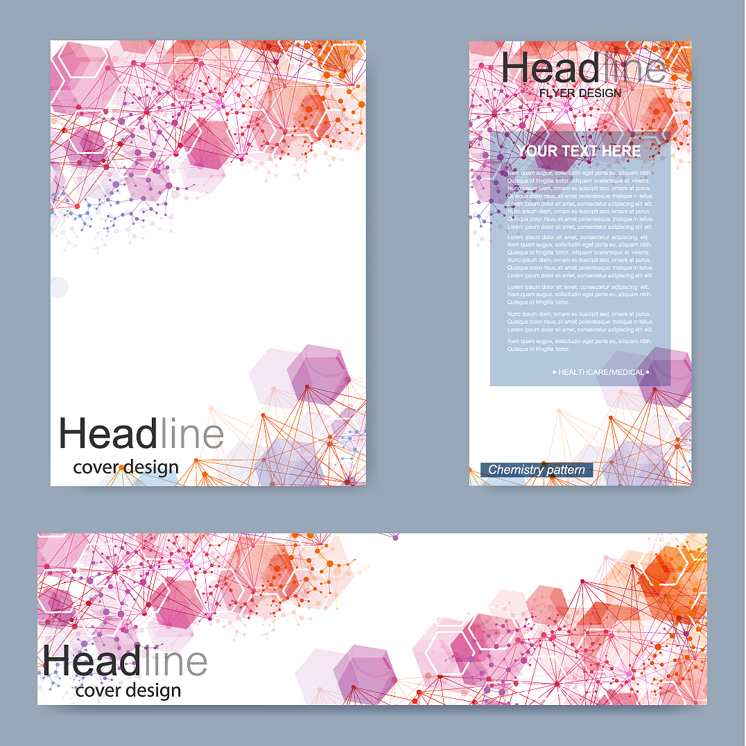 set flyer brochure size a4 templatebanner