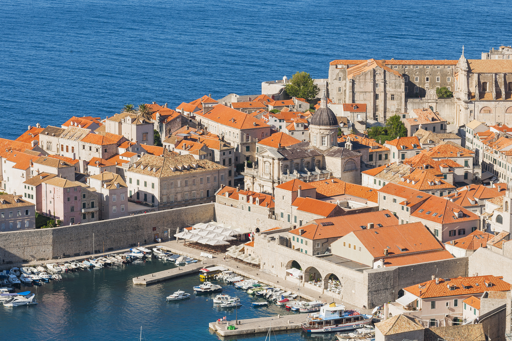 dubrovnik harbour, unesco world heritage site, dubrovnik, croati