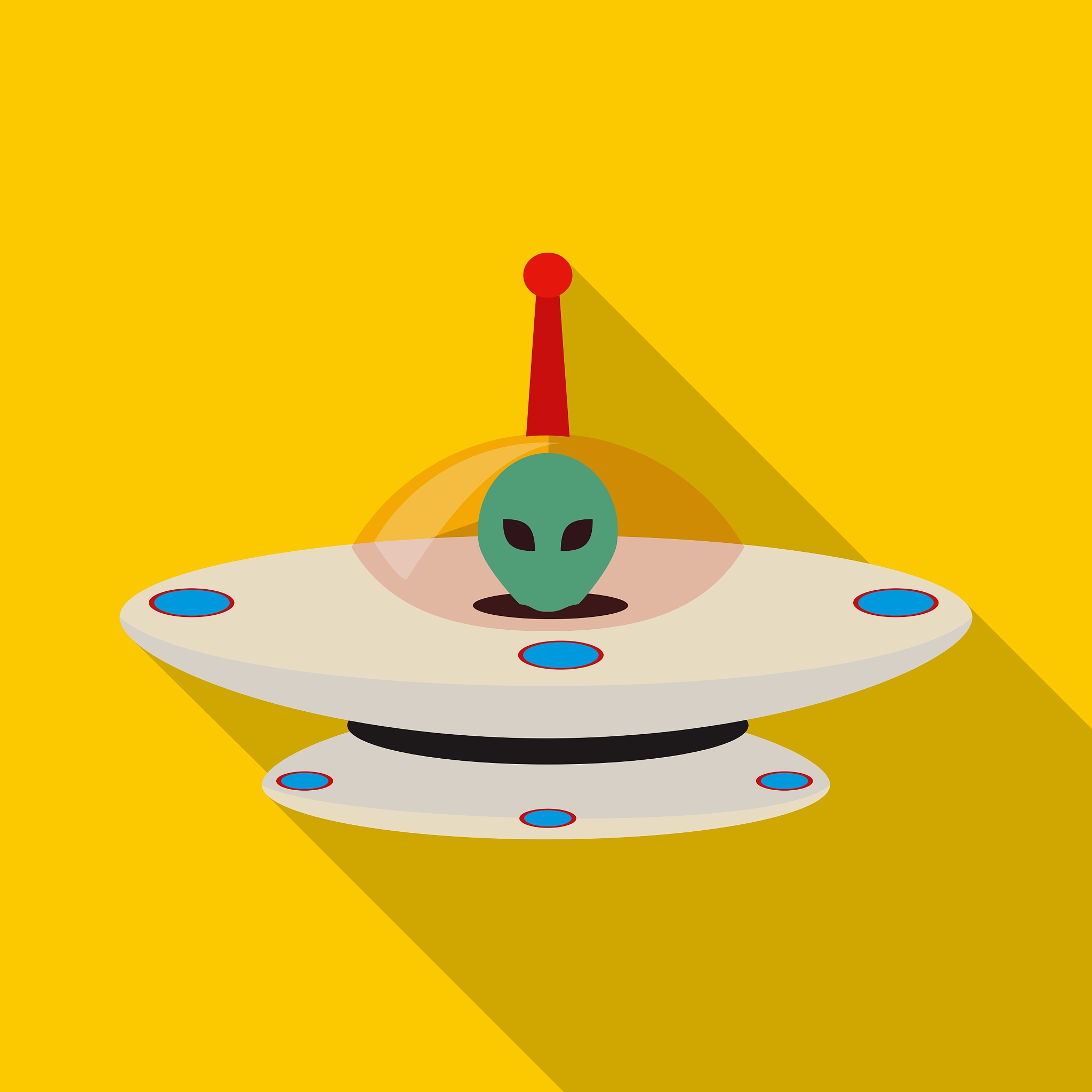 ufo icon flat style