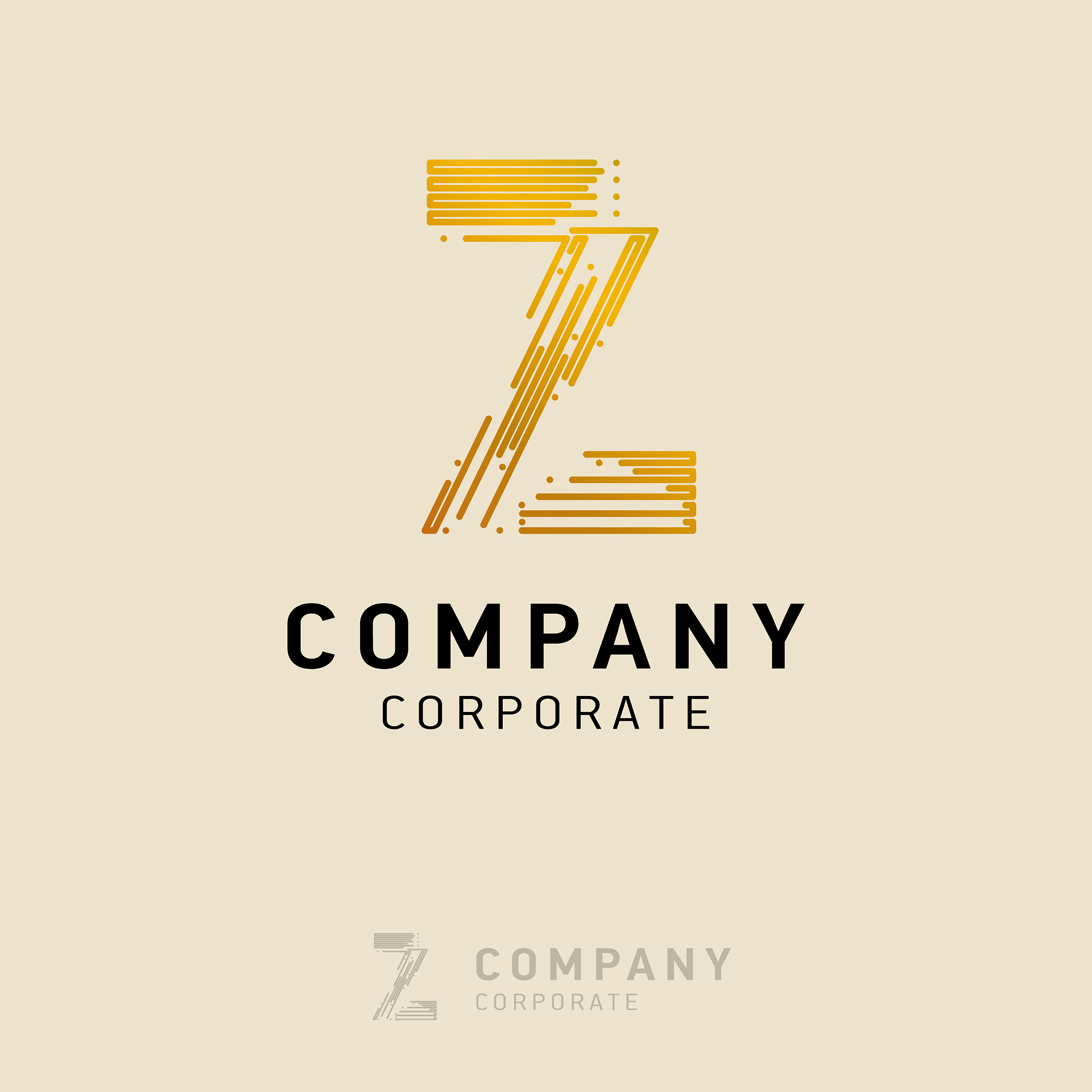 z company logo design with visiting card