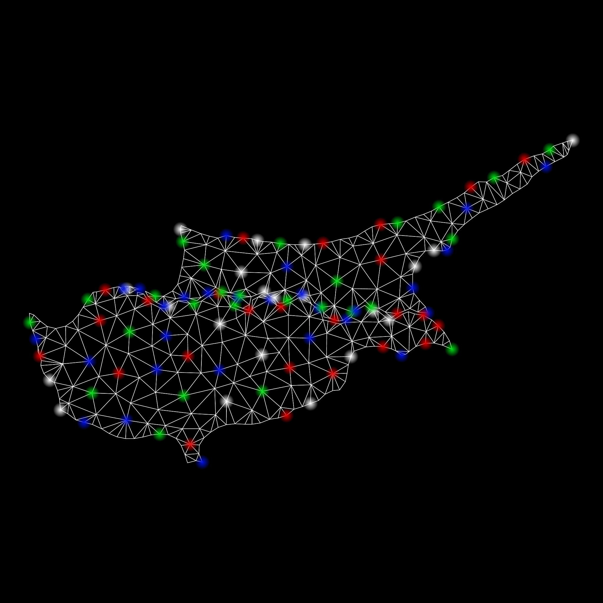 bright mesh network cyprus countries map with