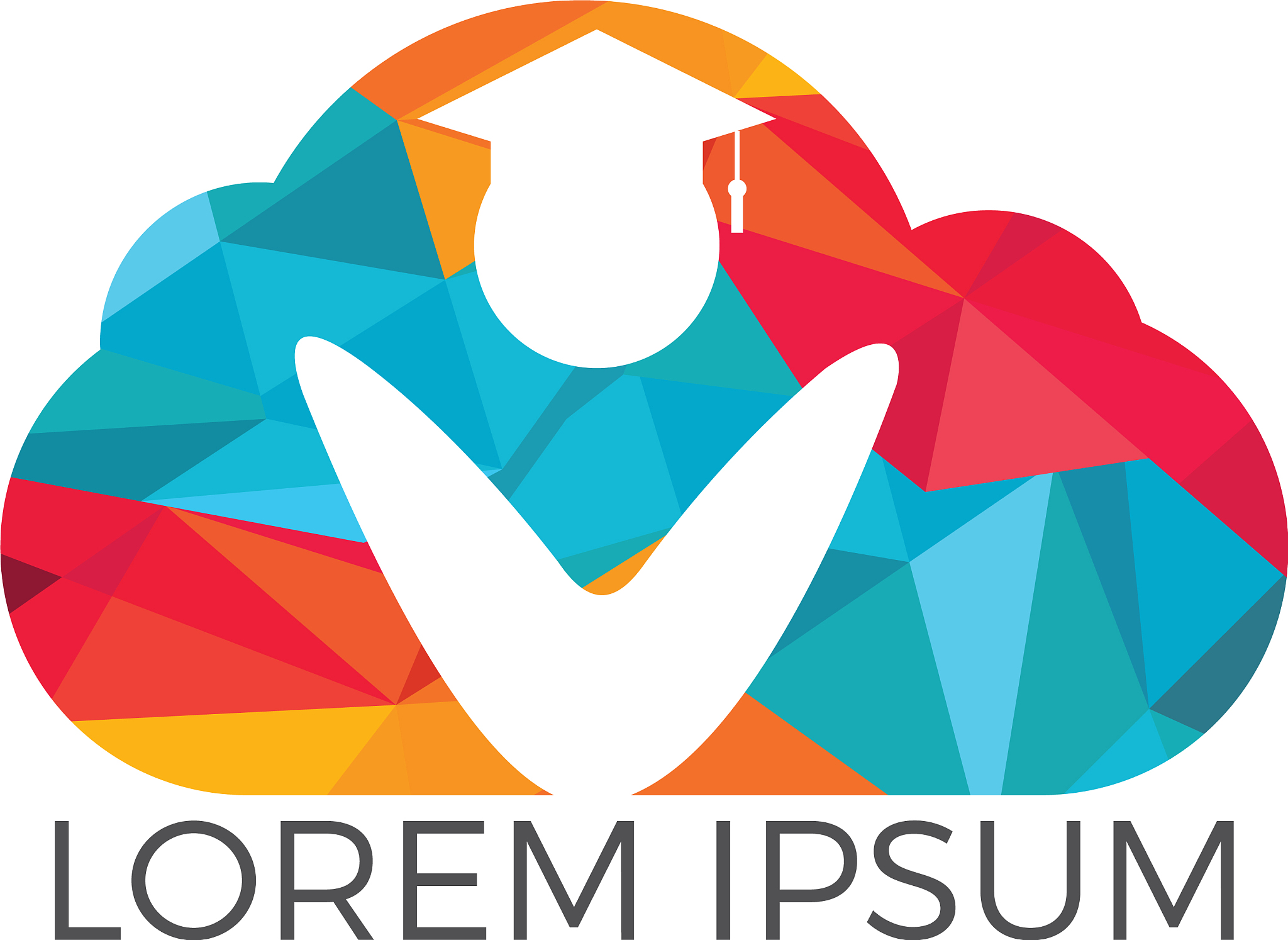 student and cloud logo design