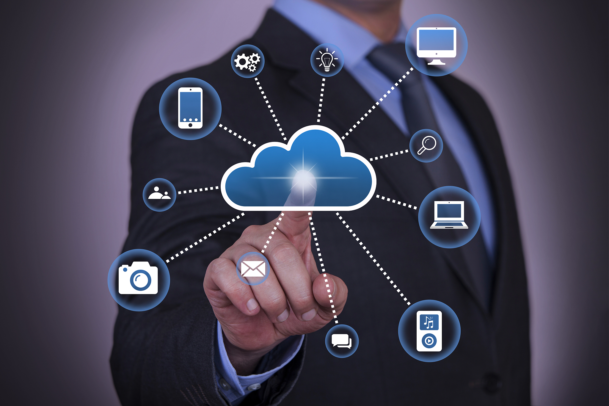 cloud computing and social network concept