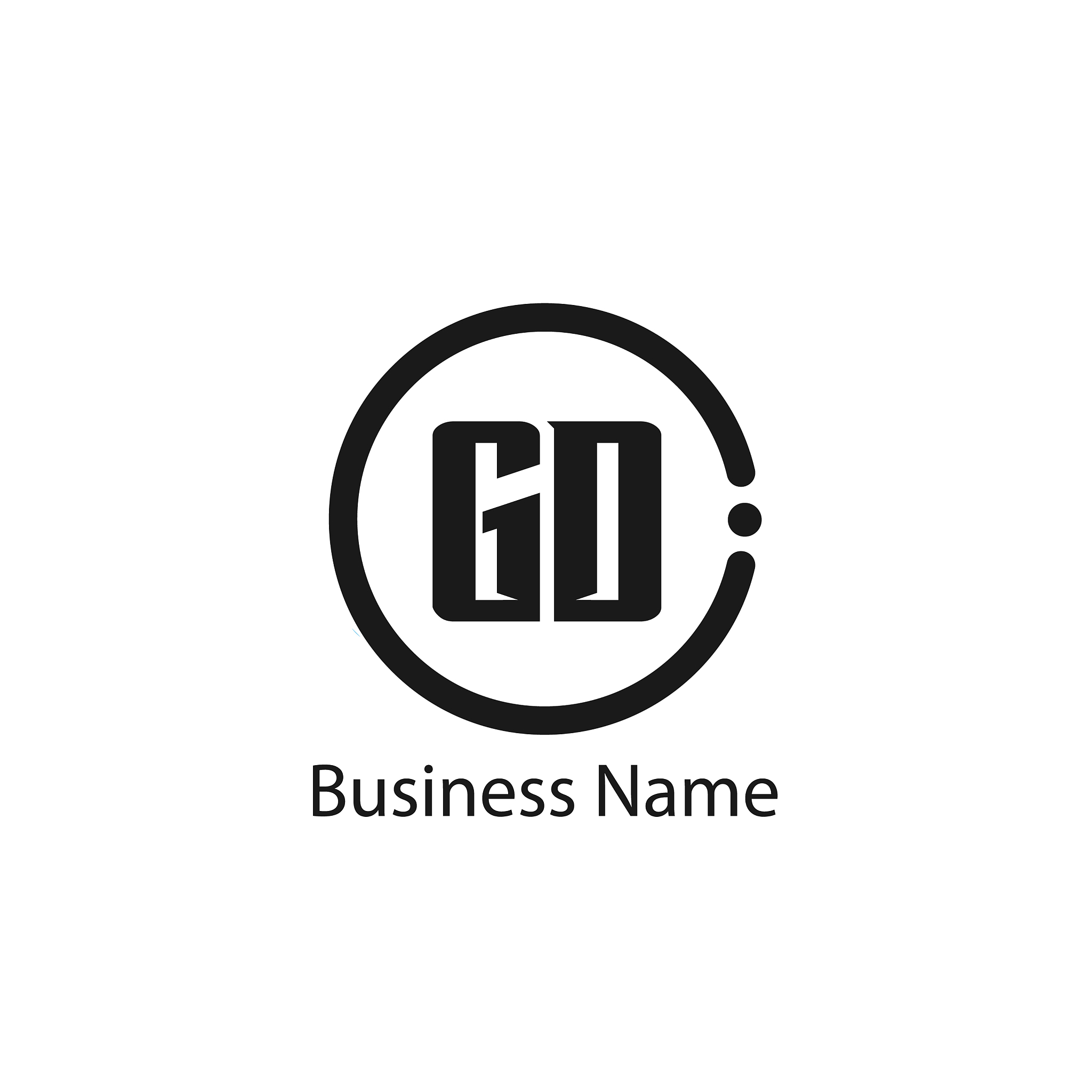 initial letter gd logo template design