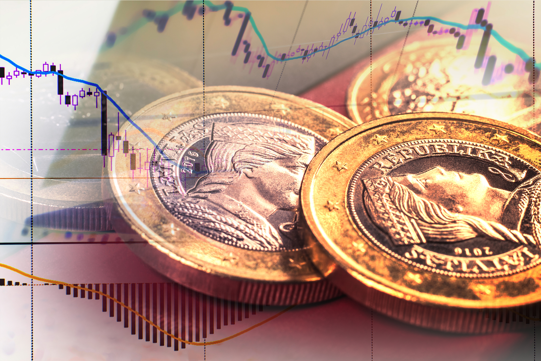 euro coins cents of different denominations
