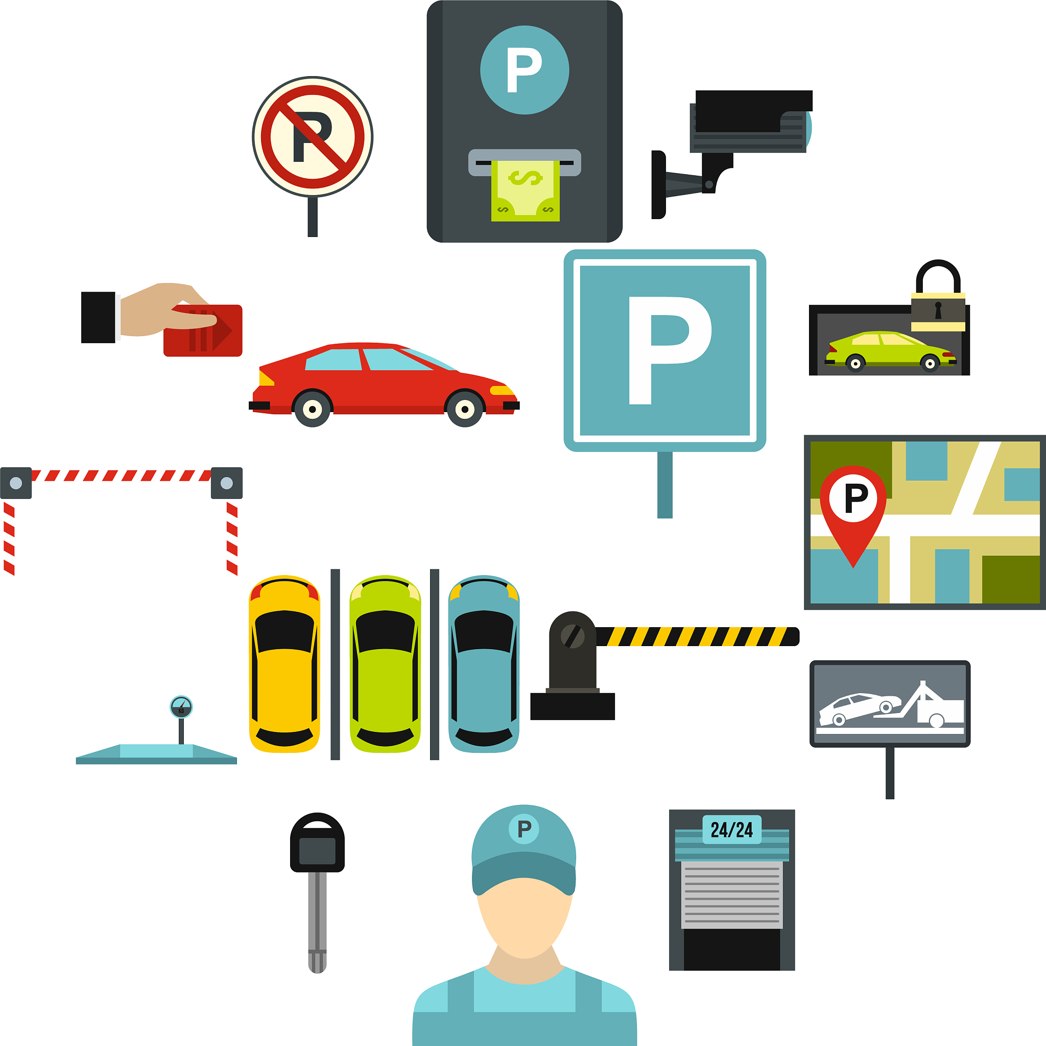 Parking Lot Management System - Add, Modify, Delete, Query and Pay Fees for Vehicles