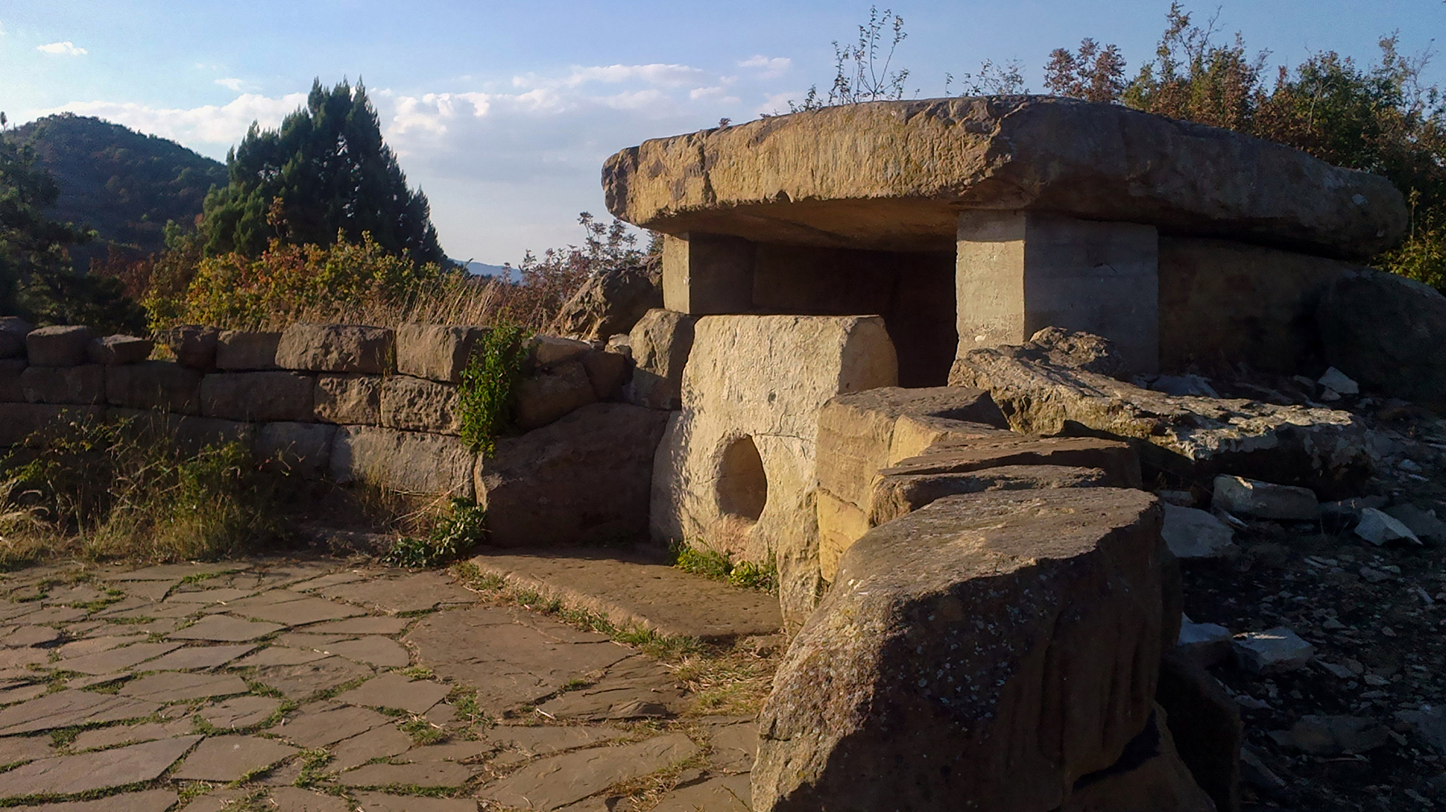 ancient dolmen in the krasnodar territory. mysterious building. 