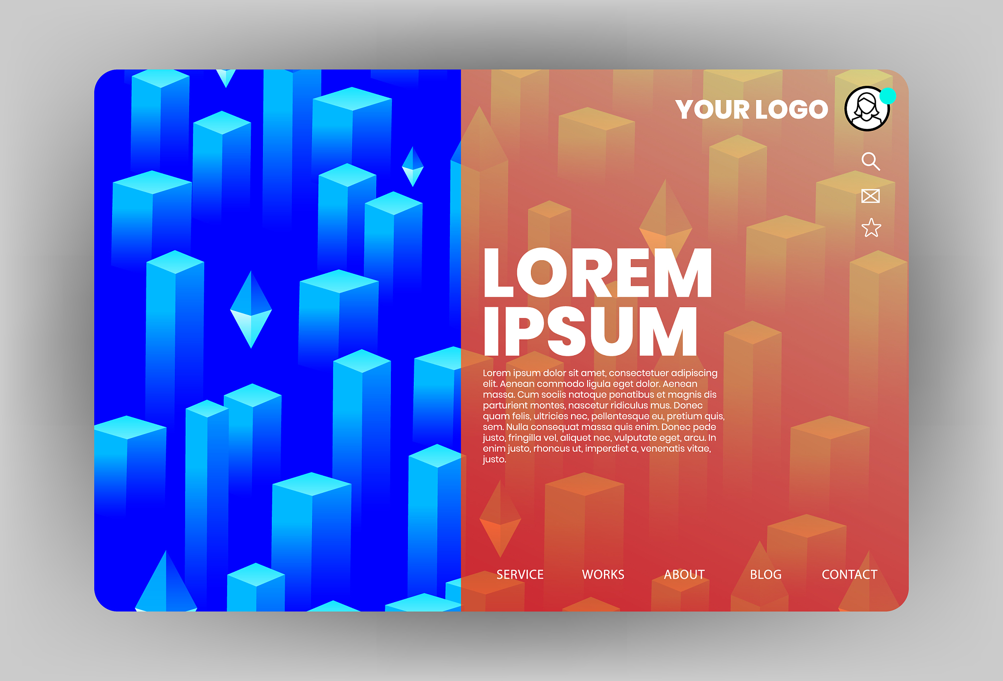 modern website template design