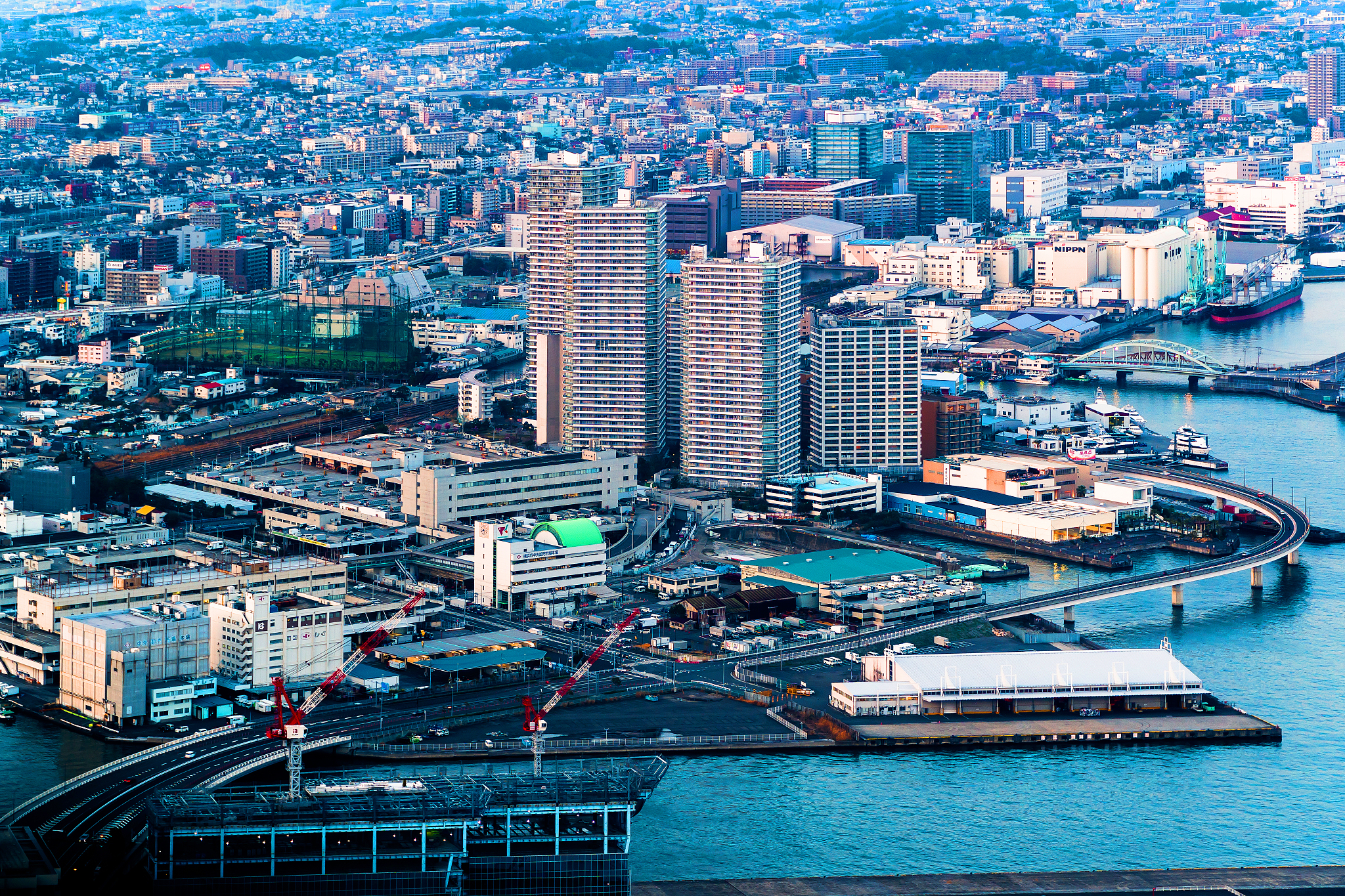 日本横滨城市景观,