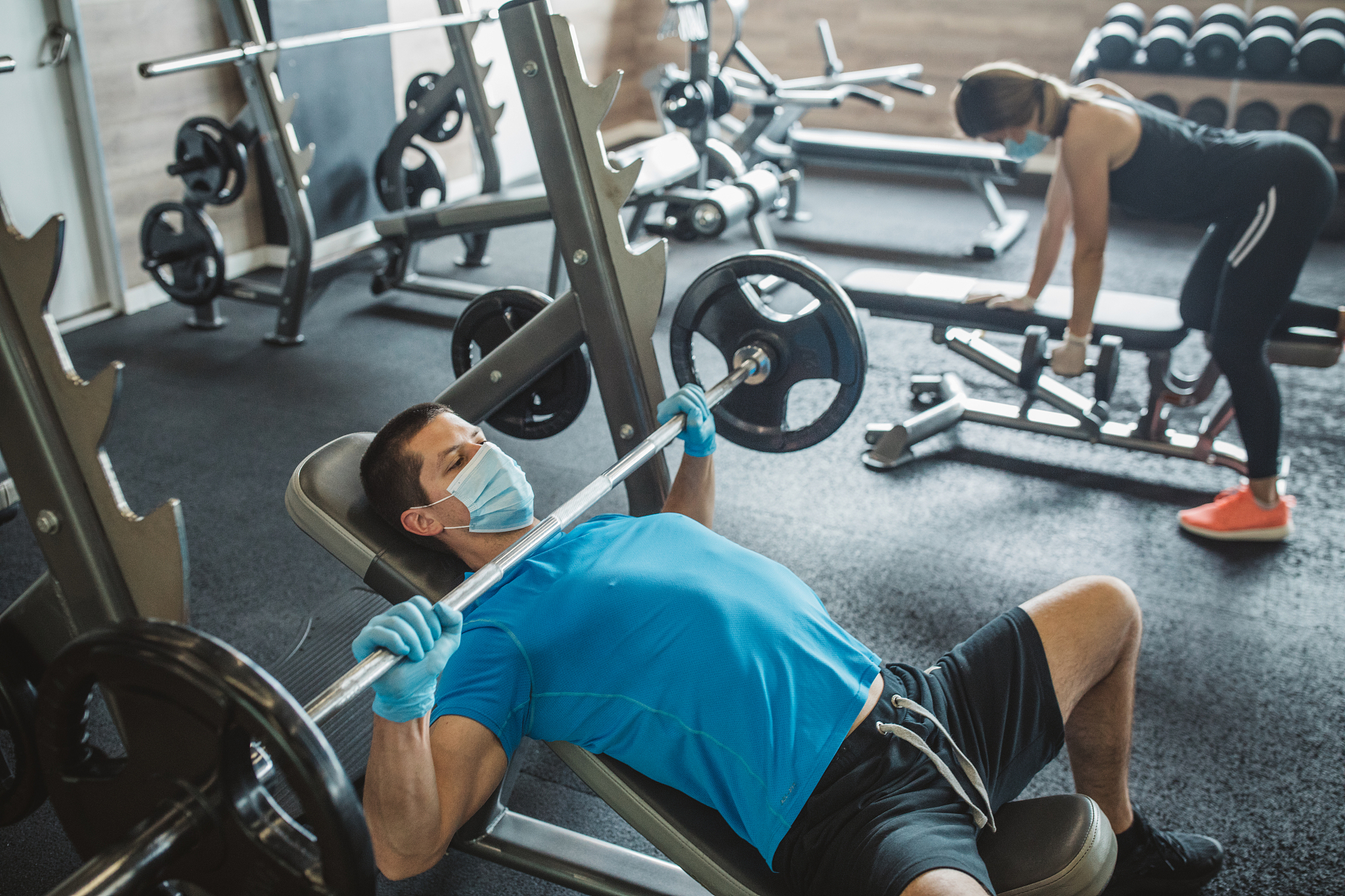 workout in gym after pandemic