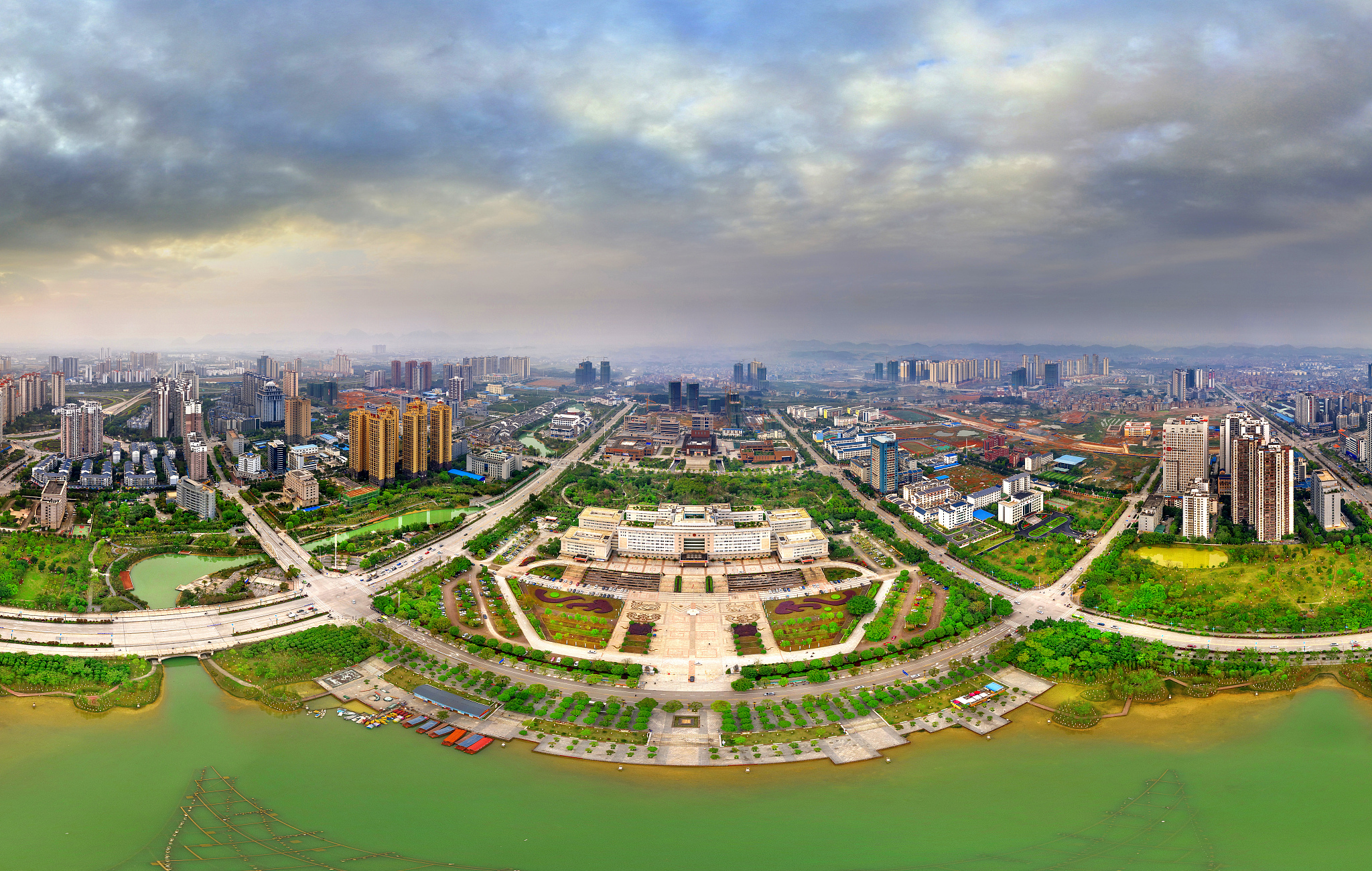 广西来宾市中心来宾市全景