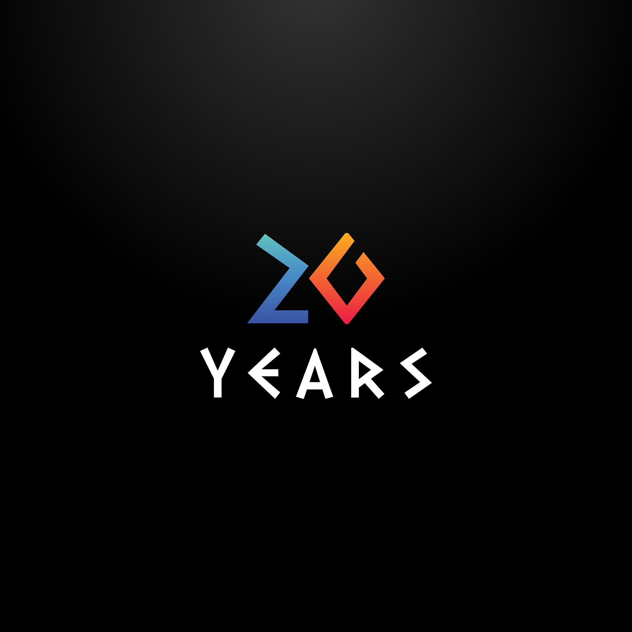 unique gradient number anniversary design