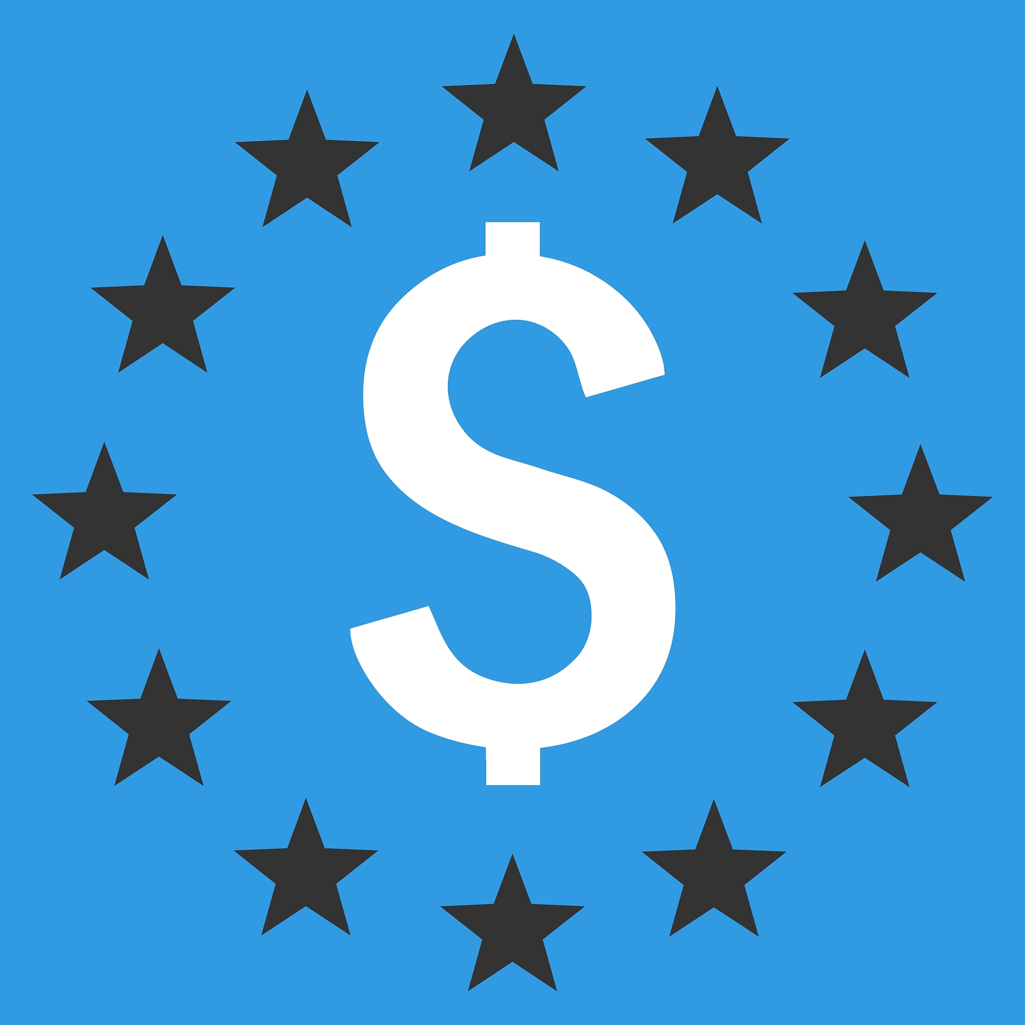 dollar stars flat icon
