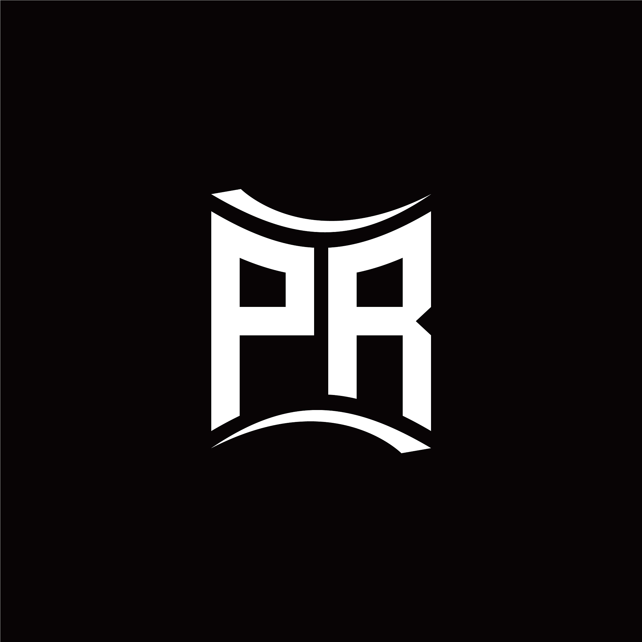 pr initial letter logo design modern template