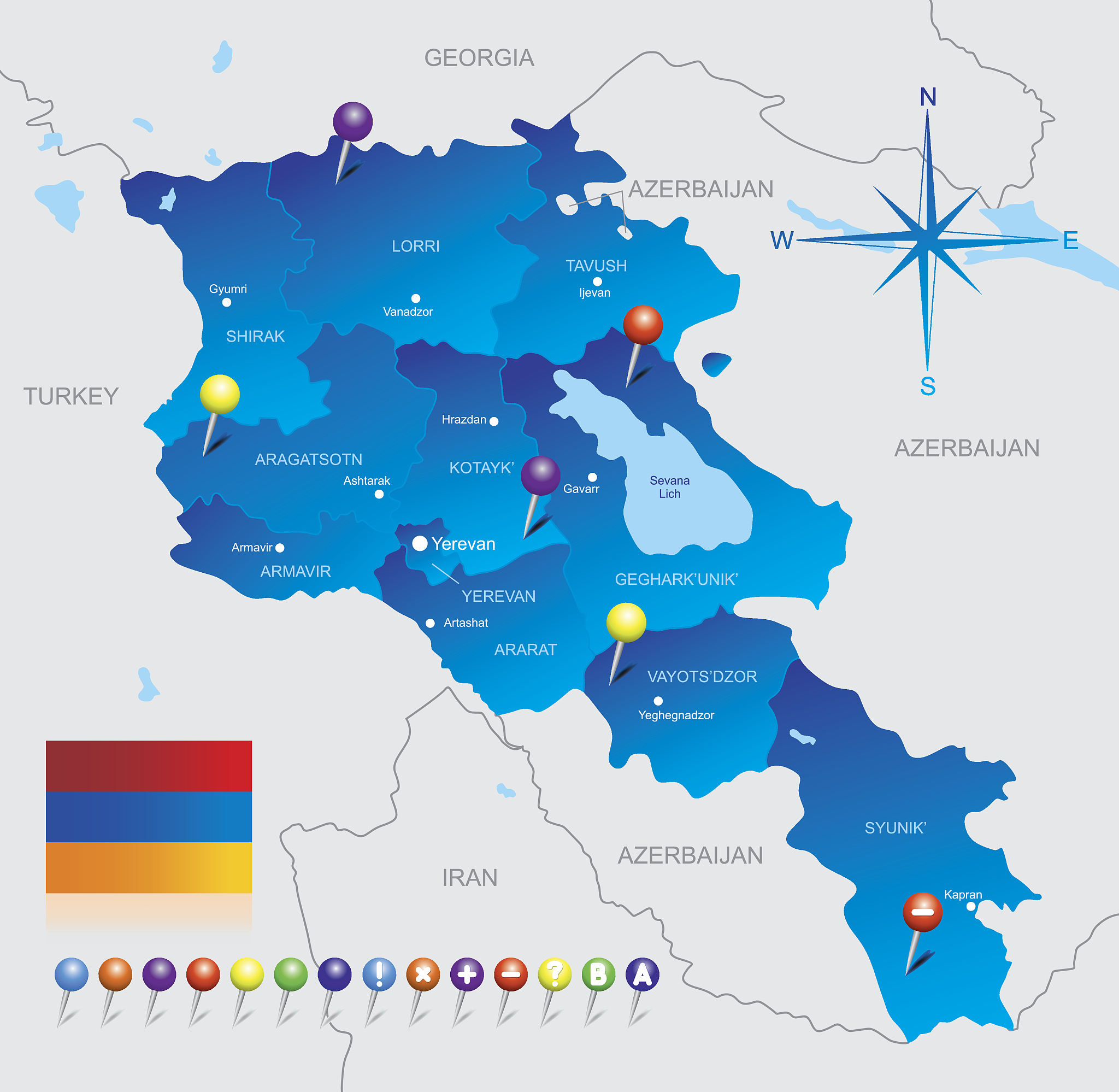 map of armenia