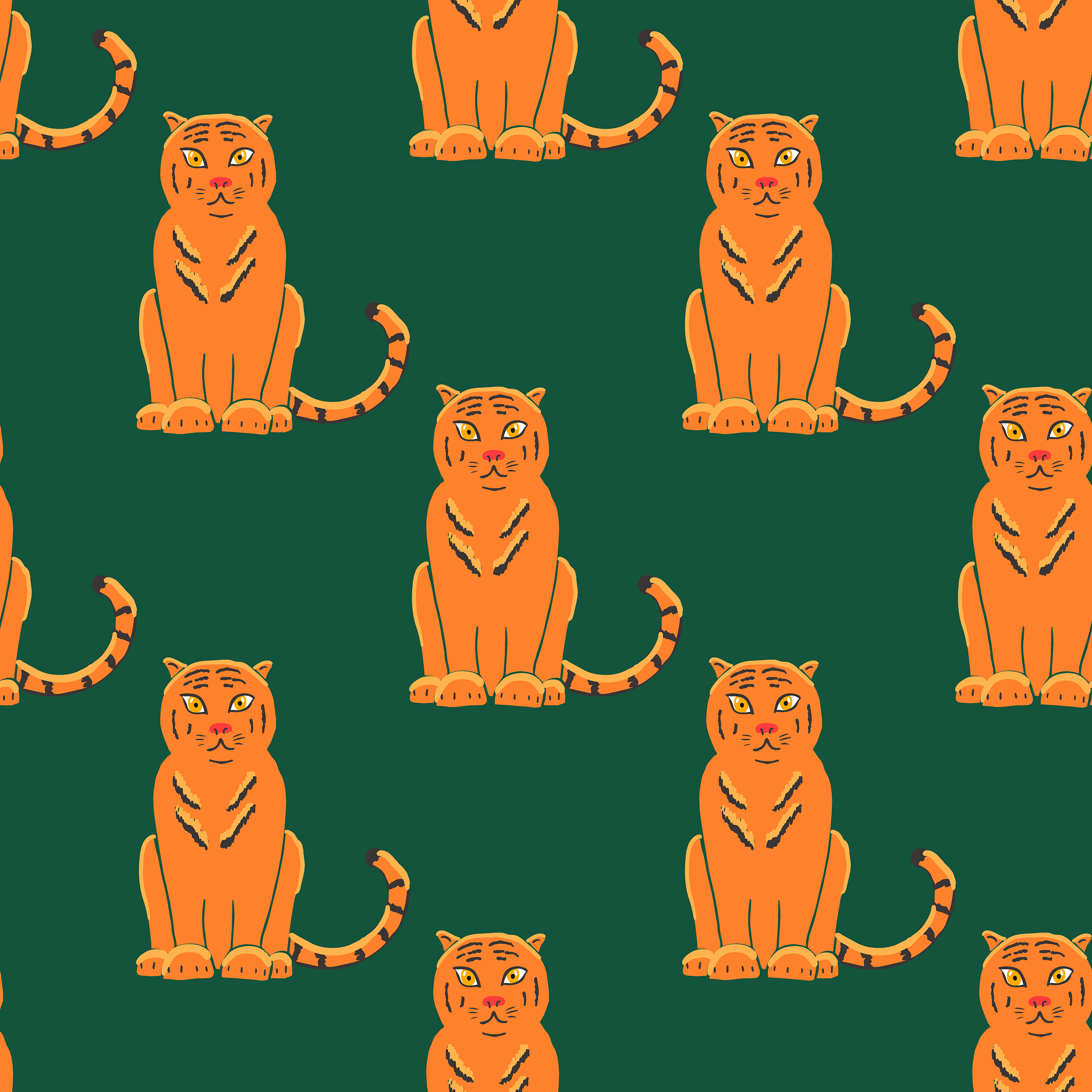 tiger seamless pattern background. gorgeous exotic carnivorous a