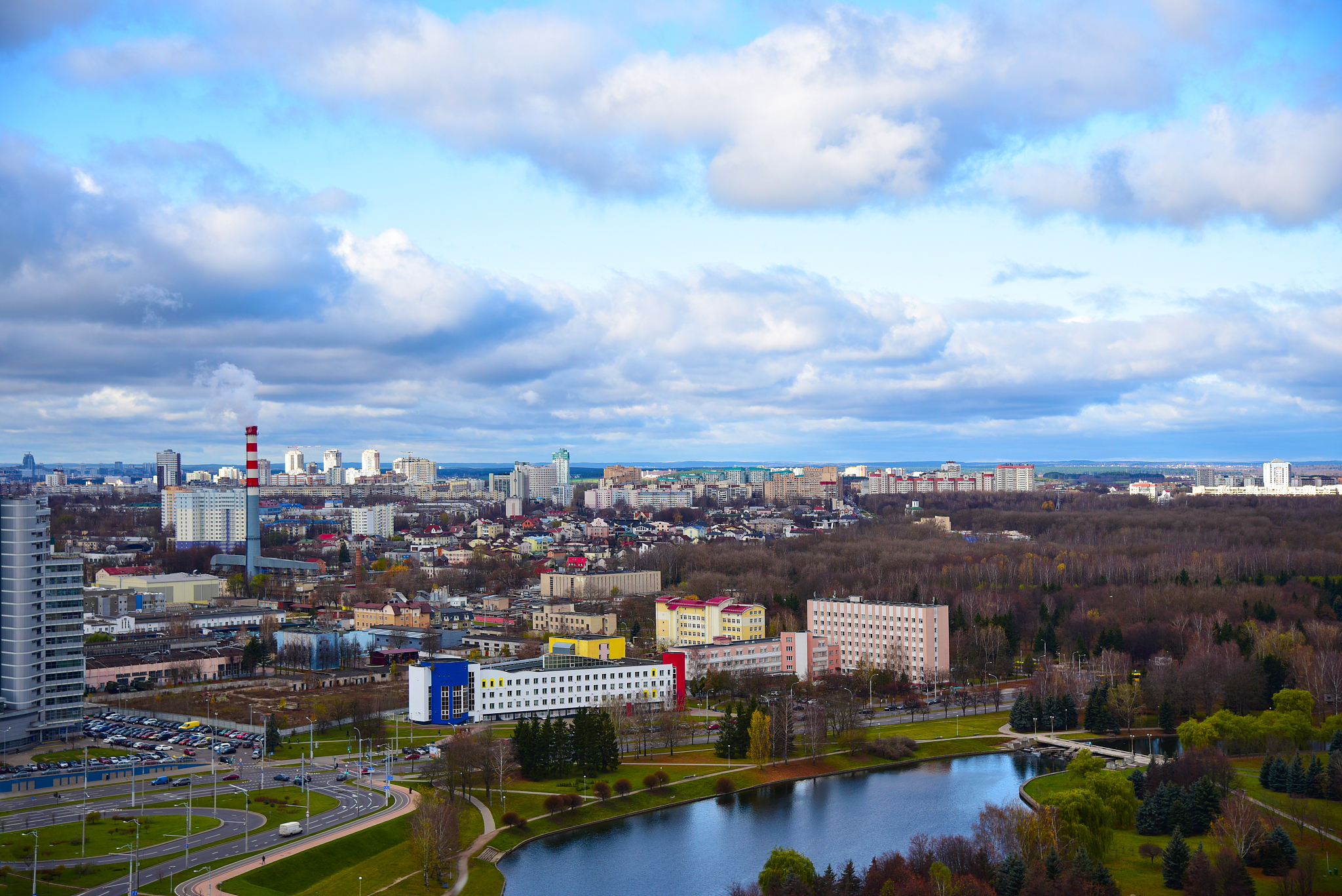 the capital of belarus is minsk, a top view