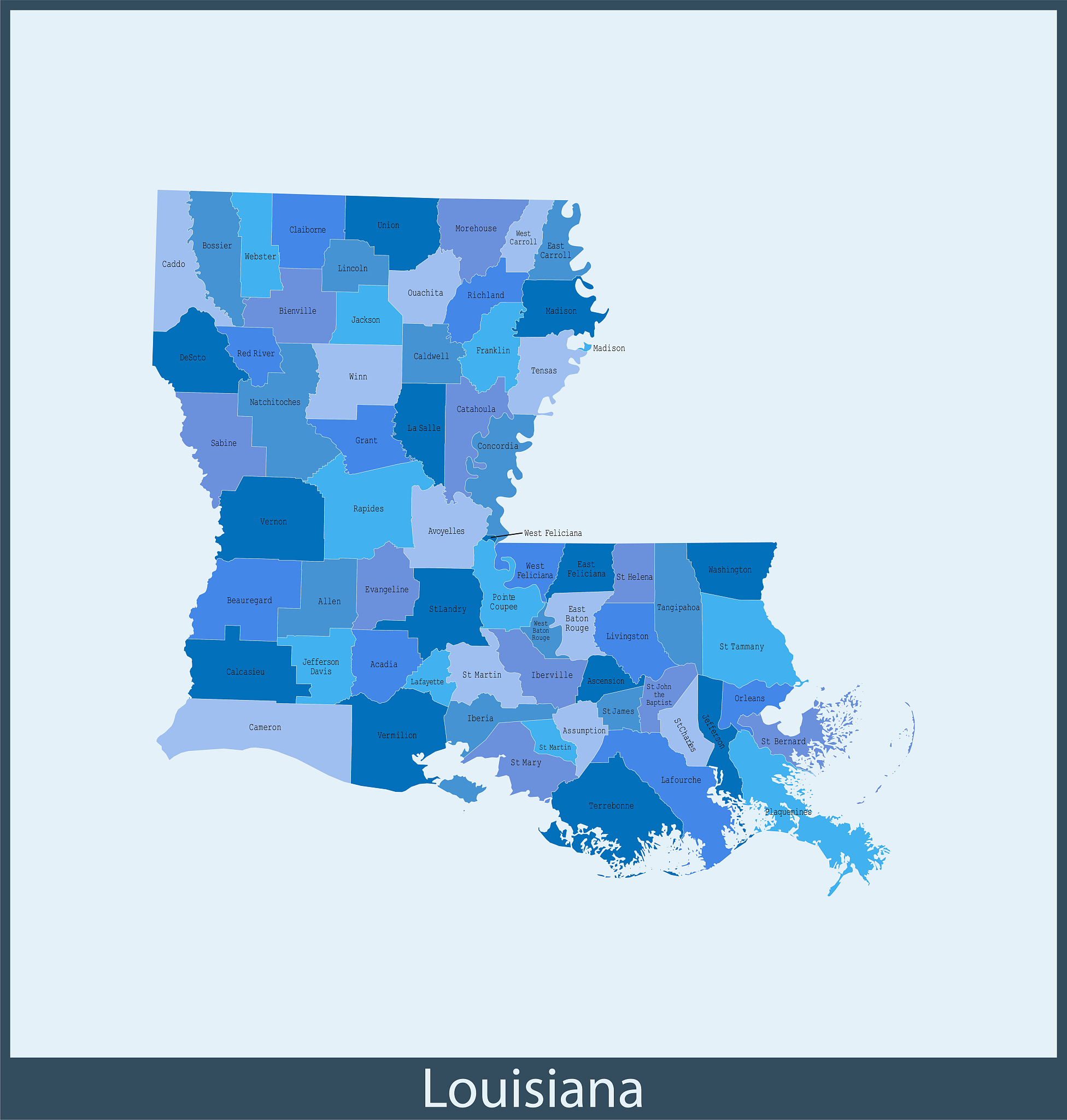louisiana map