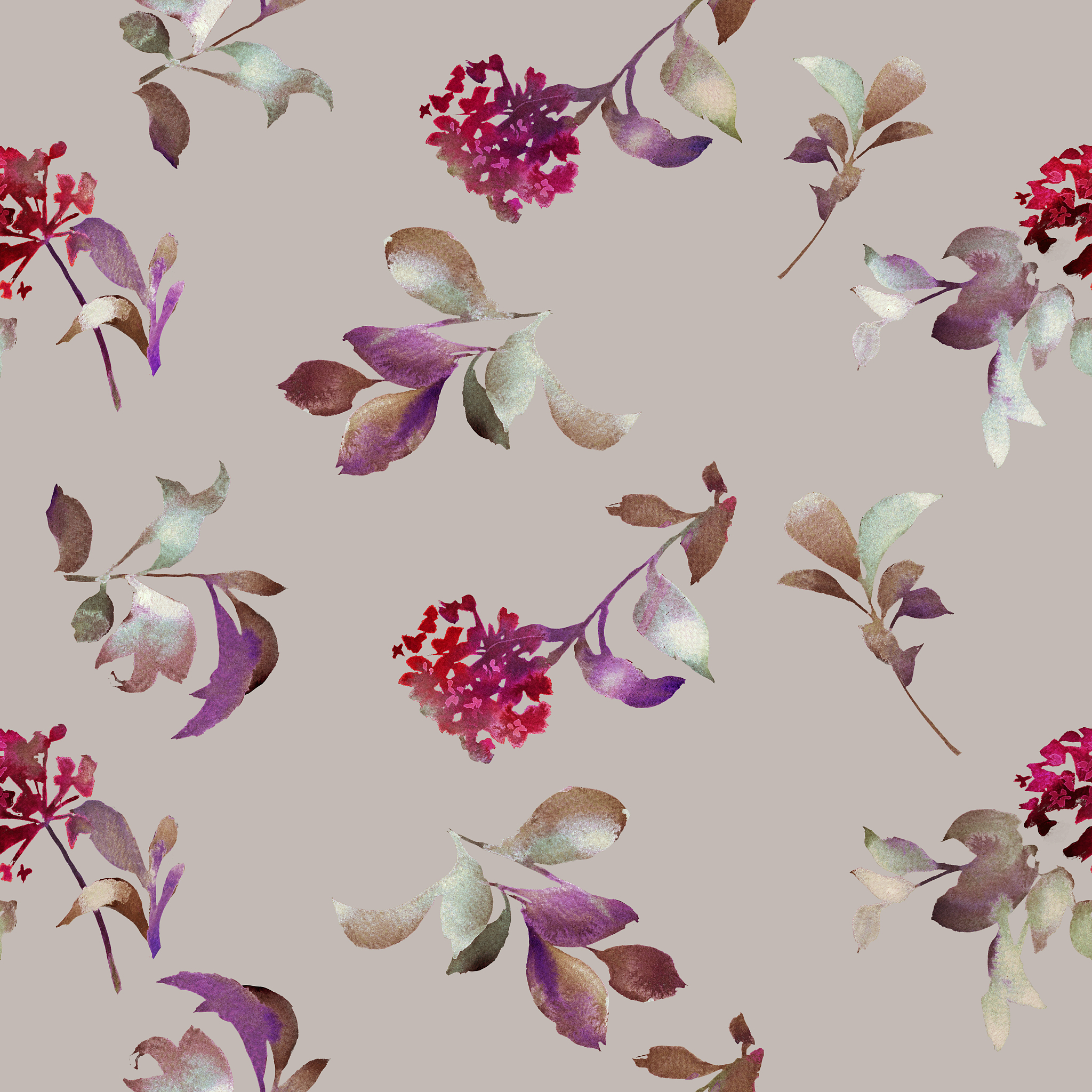 watercolor floral seamless pattern