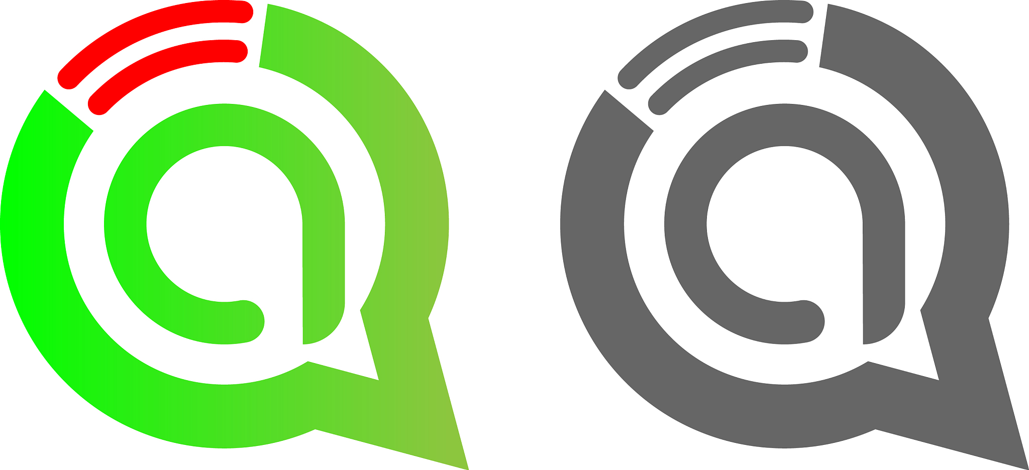 letter a wireless internet in chat bubble logo