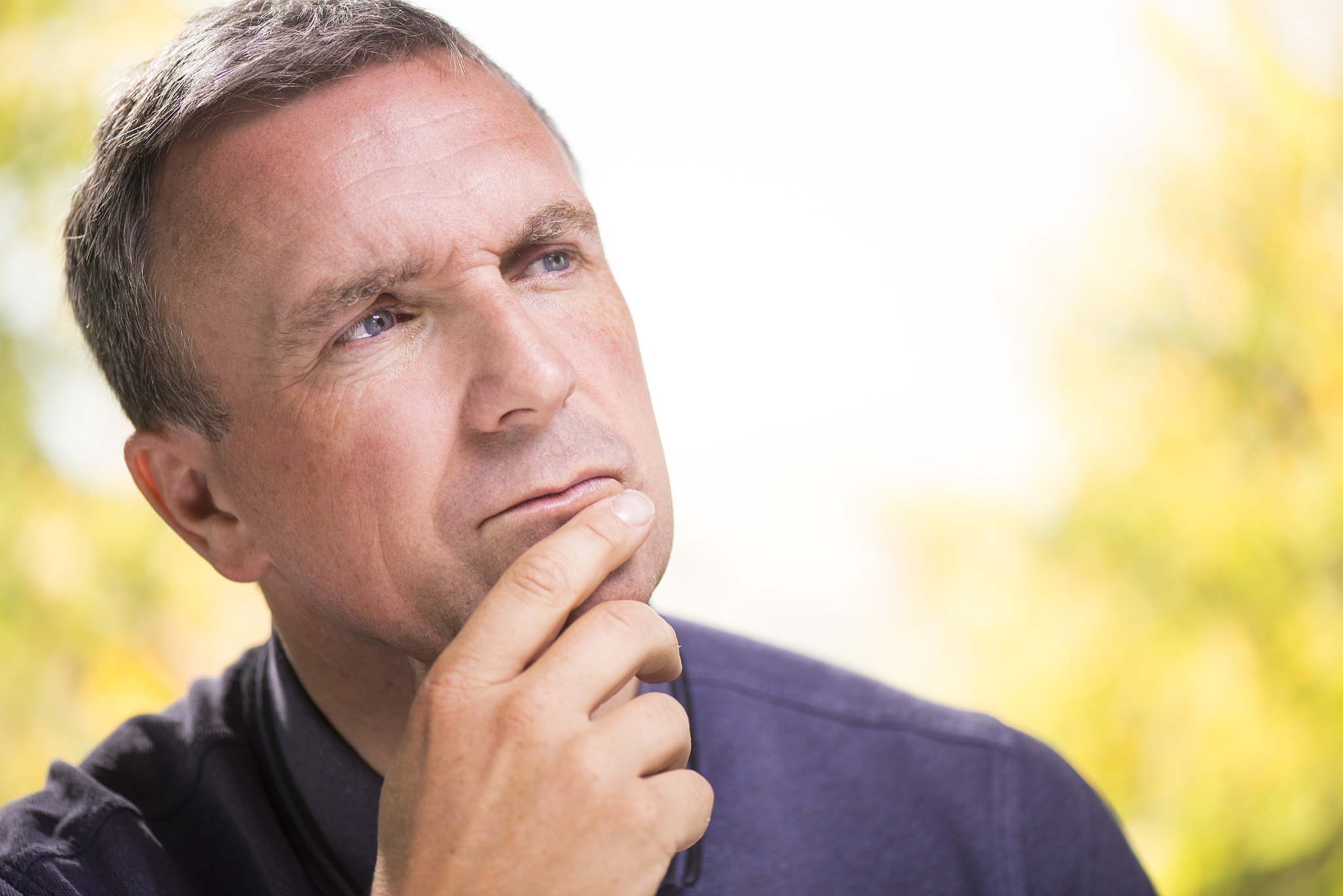 mature man thinking