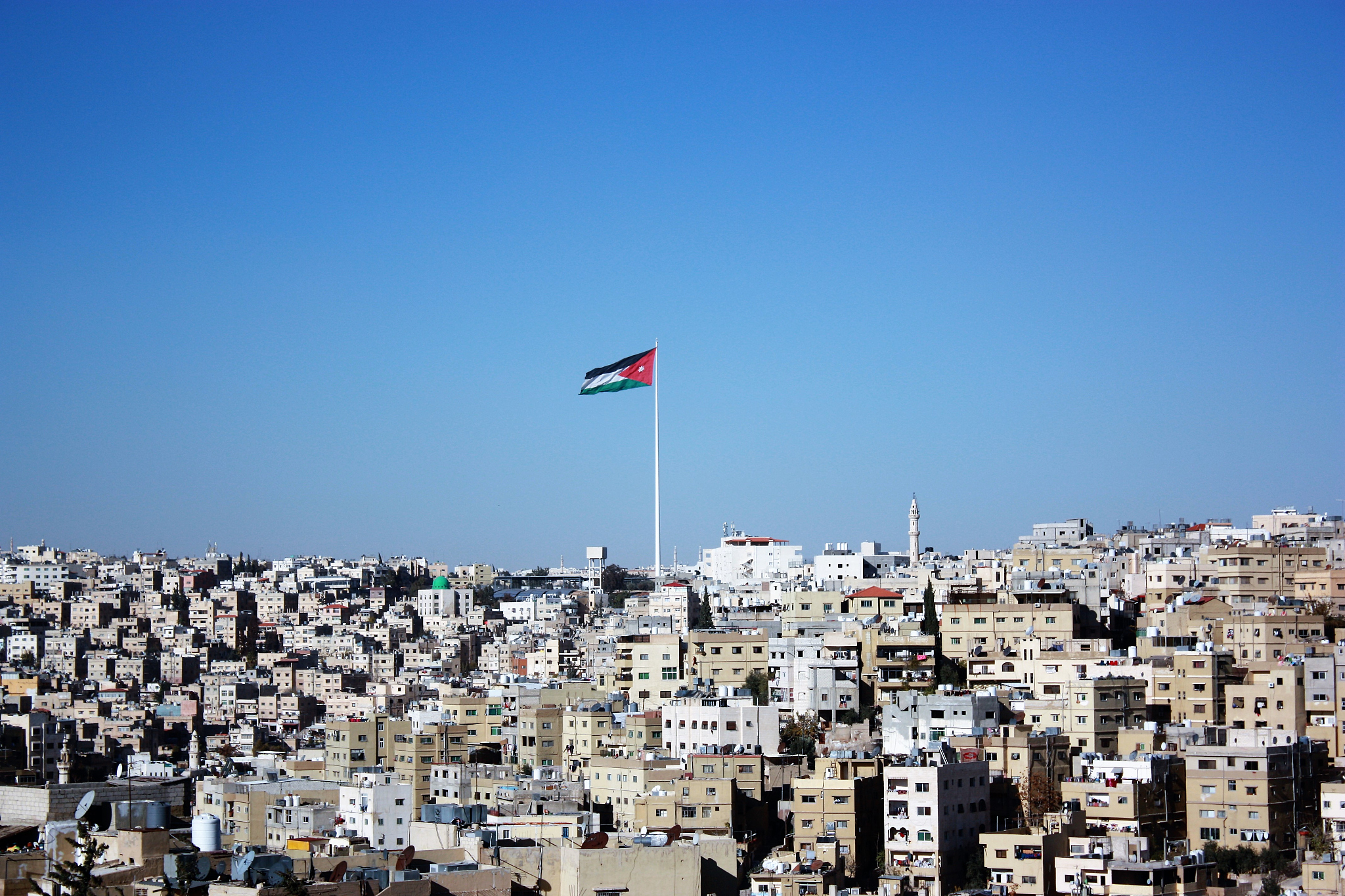 city of amman view from citadel hill, jordan middle east