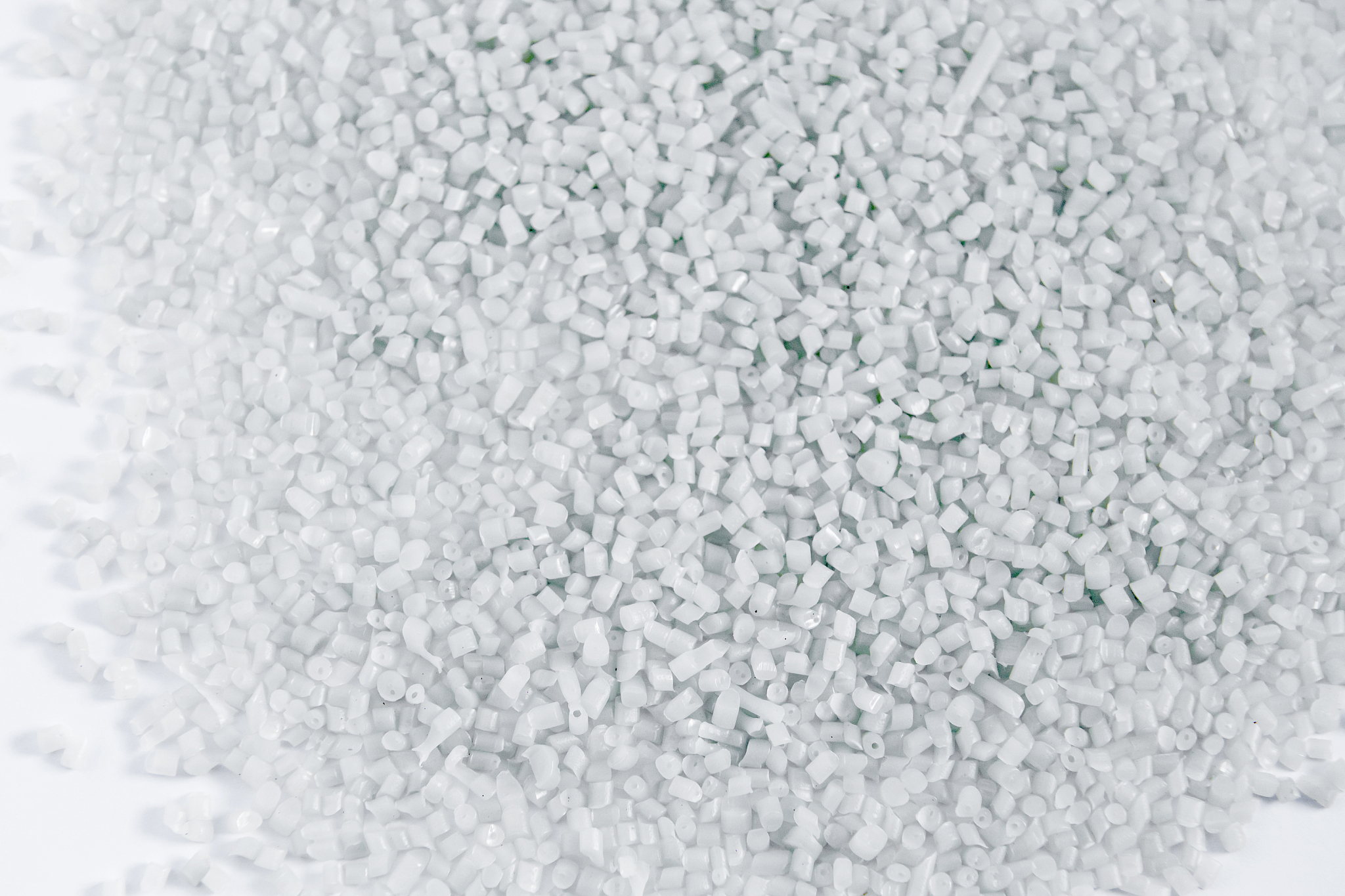 polypropylene granule close-up background texture. plastic resin