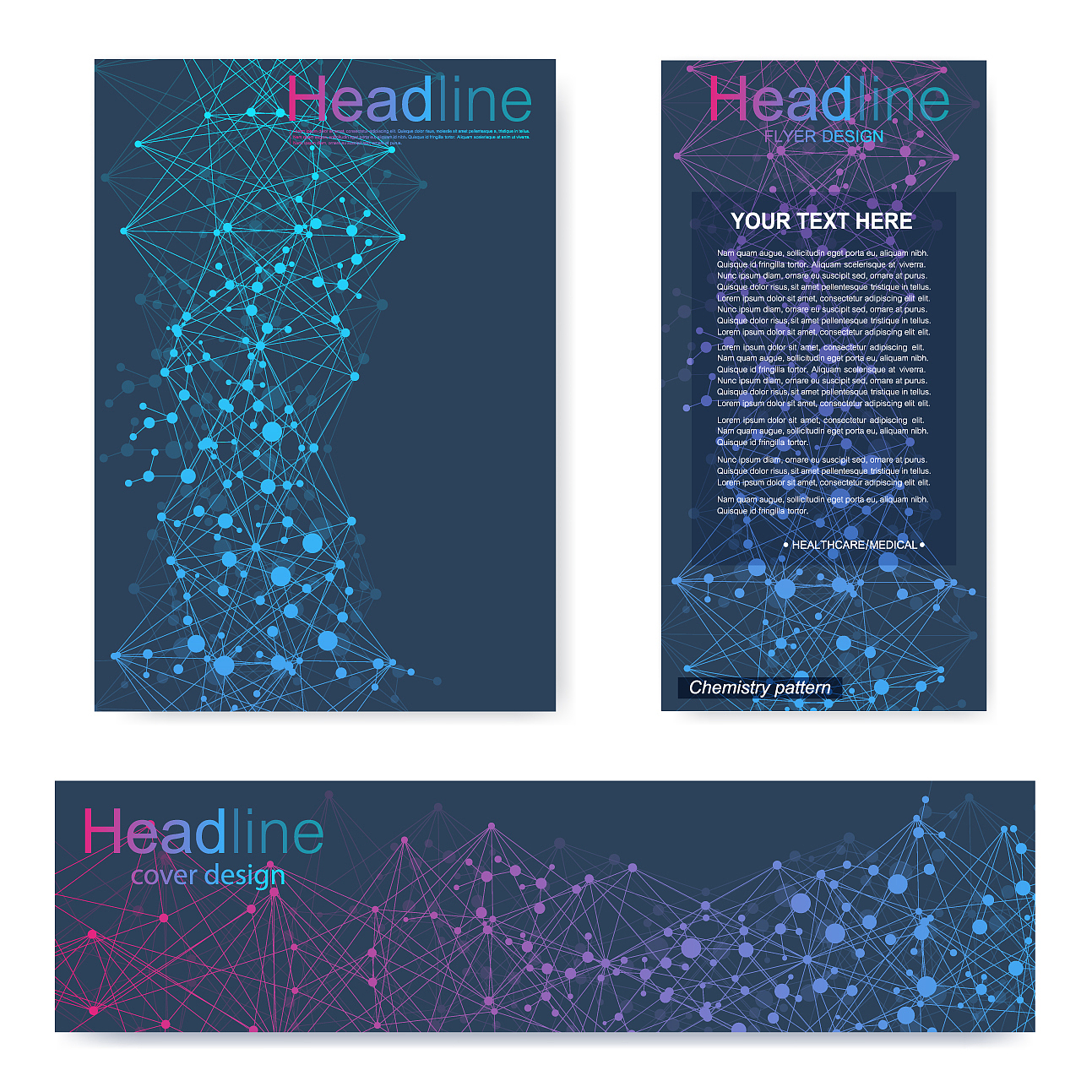 set flyer brochure size a4 templatebanner