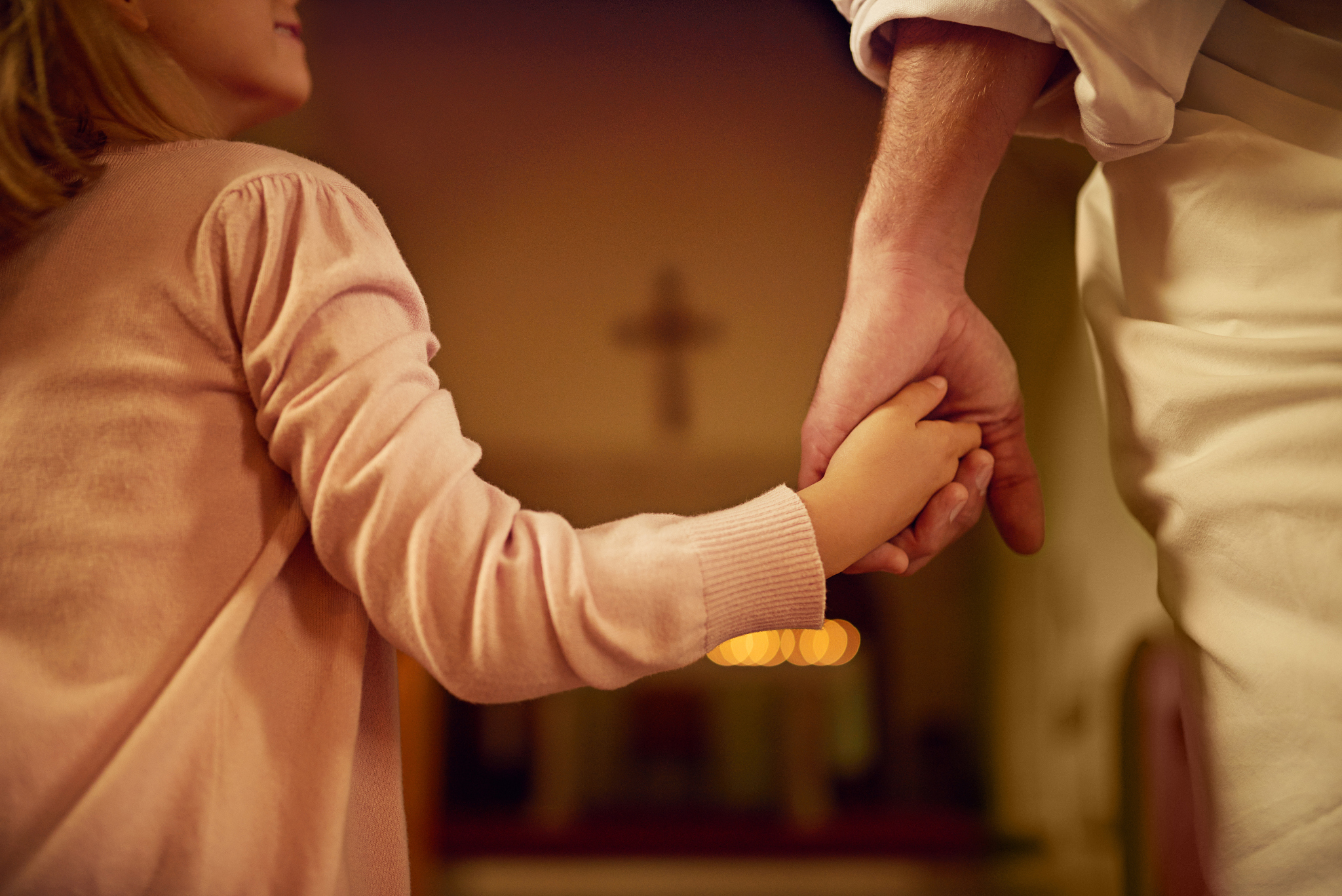 hand in hand with her saviour