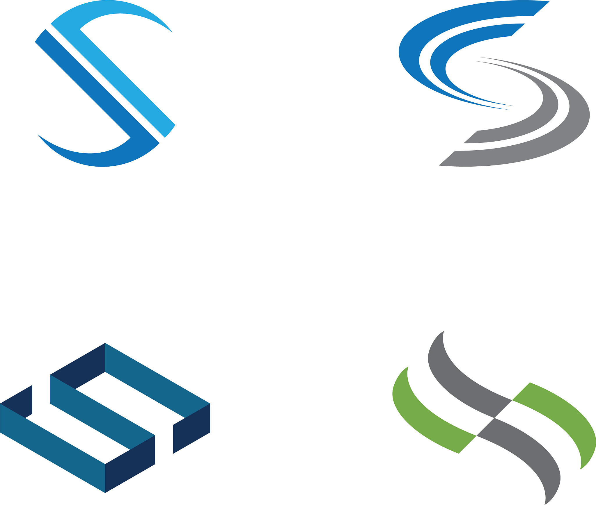 s letter logo template design