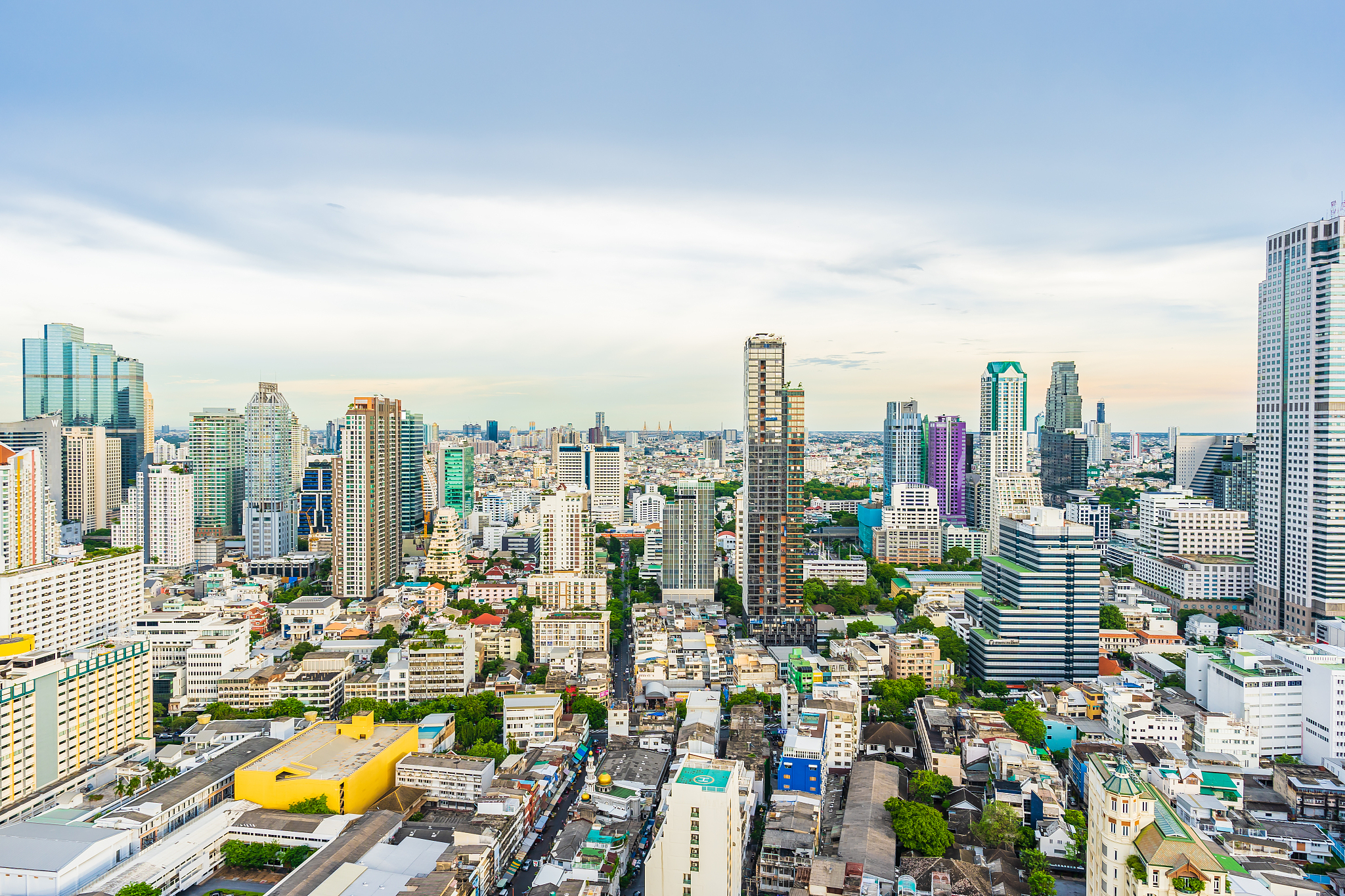 bangkok, thailand - 25 june 2020 : beautiful architecture buildi