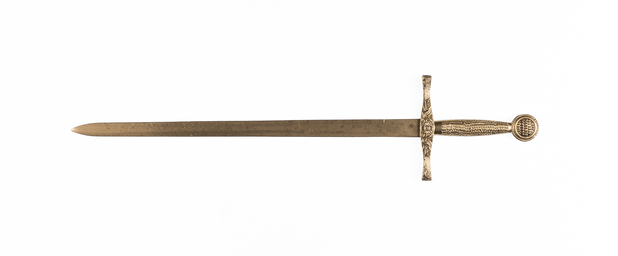 golden sword isolated on white background