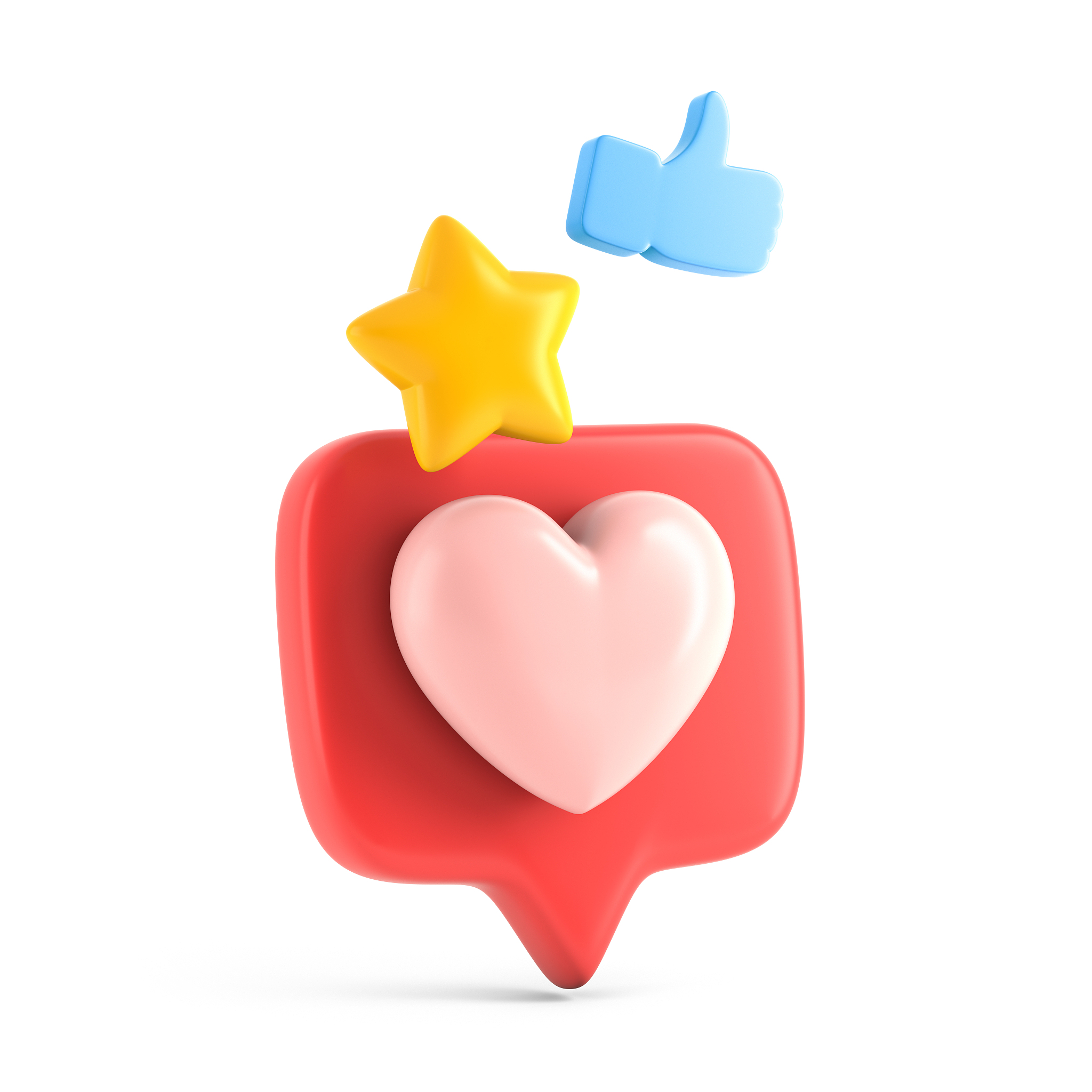 speech bubble with social network like icons