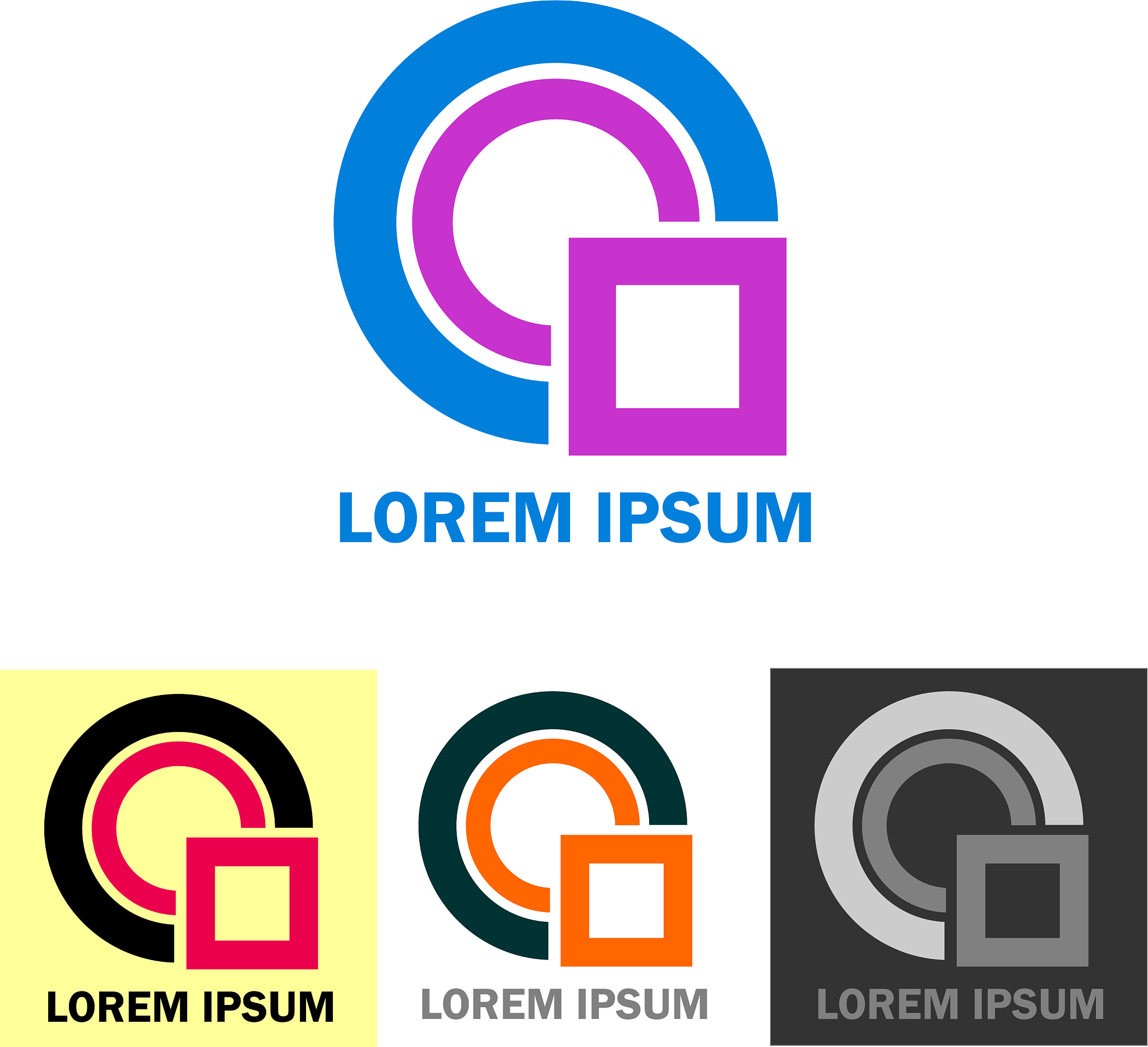 colorful business logo icons