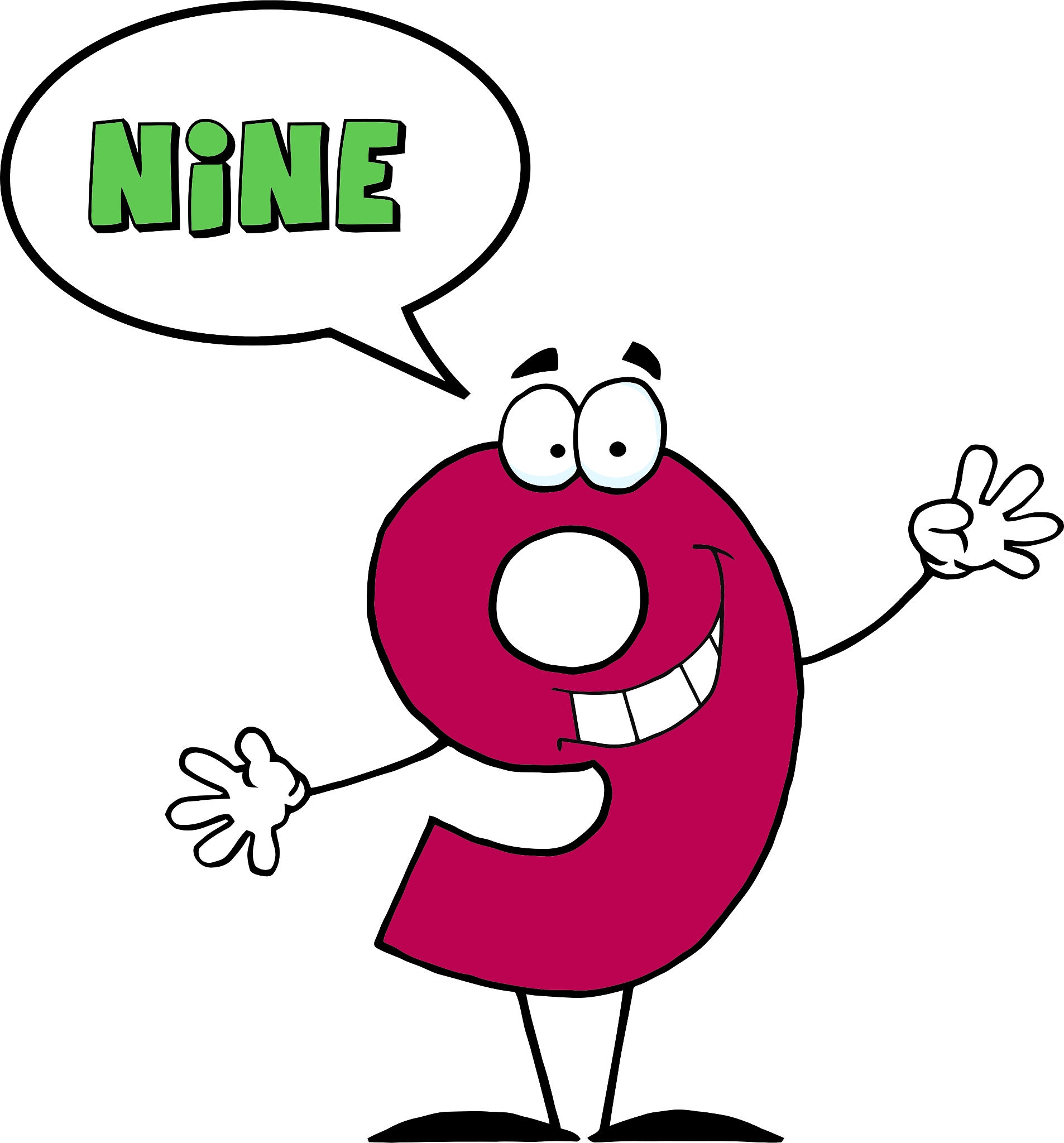 cartoon digits