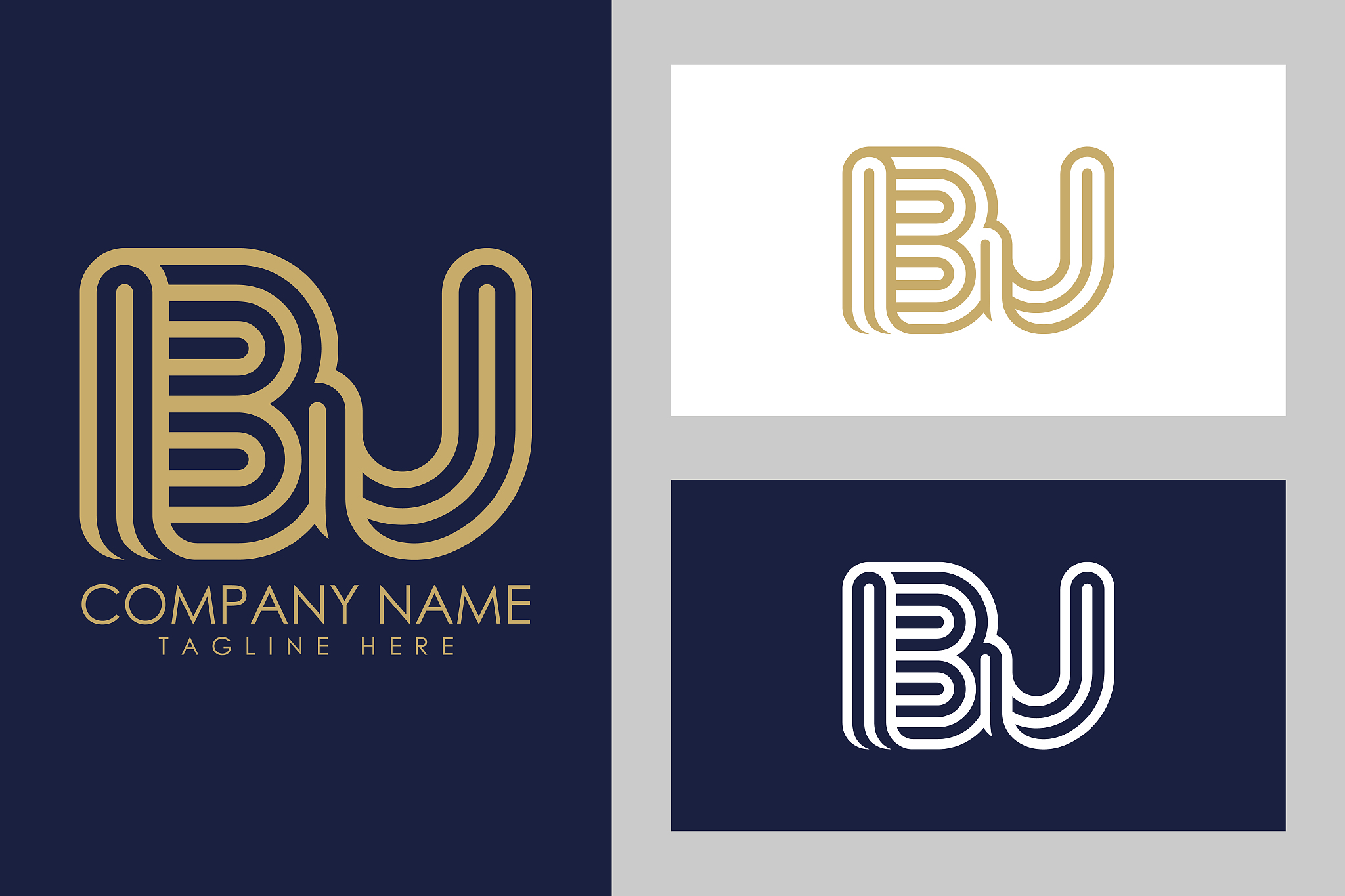 lines letter design template