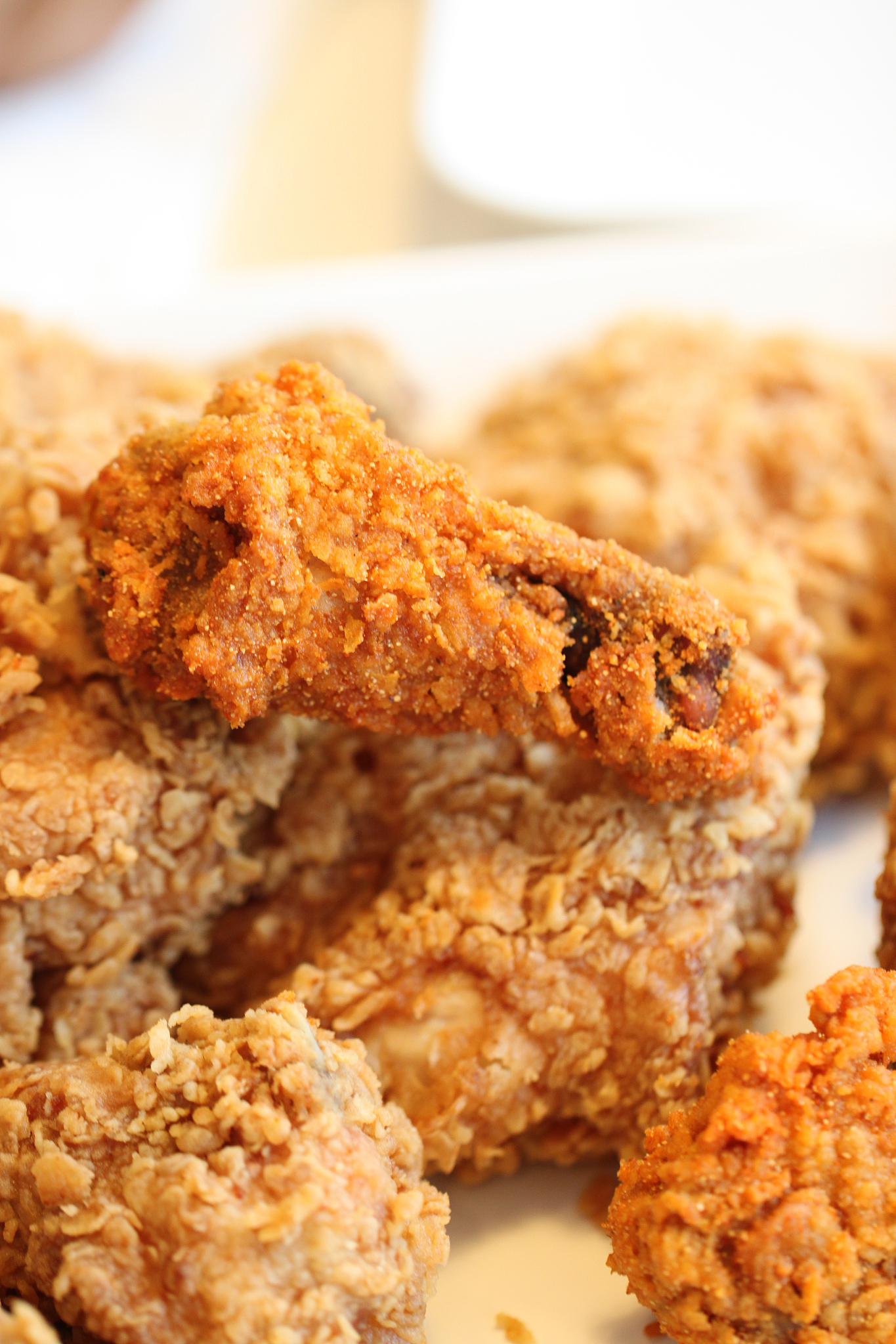 fried chicken on a dish.
