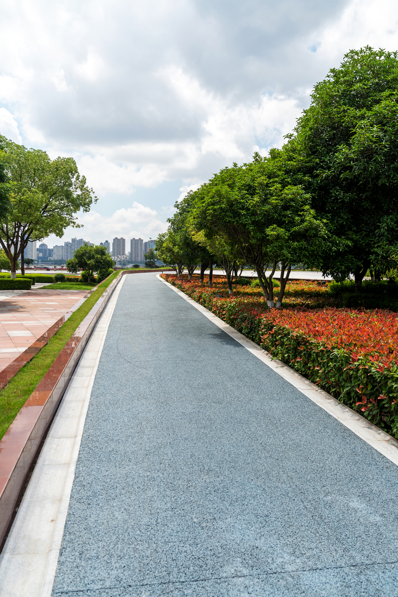安徽铜陵西湖新区市政道路绿化带景观设计景观小品的材料与铺装设计