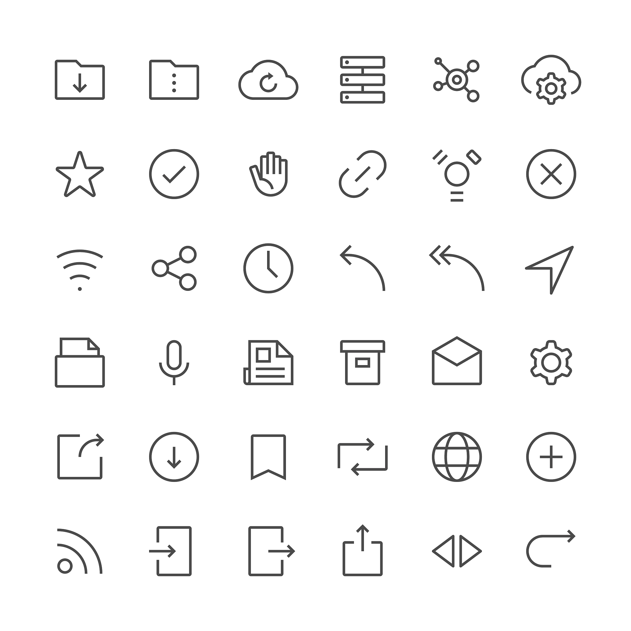 internet and website icons set 2 | thin line series