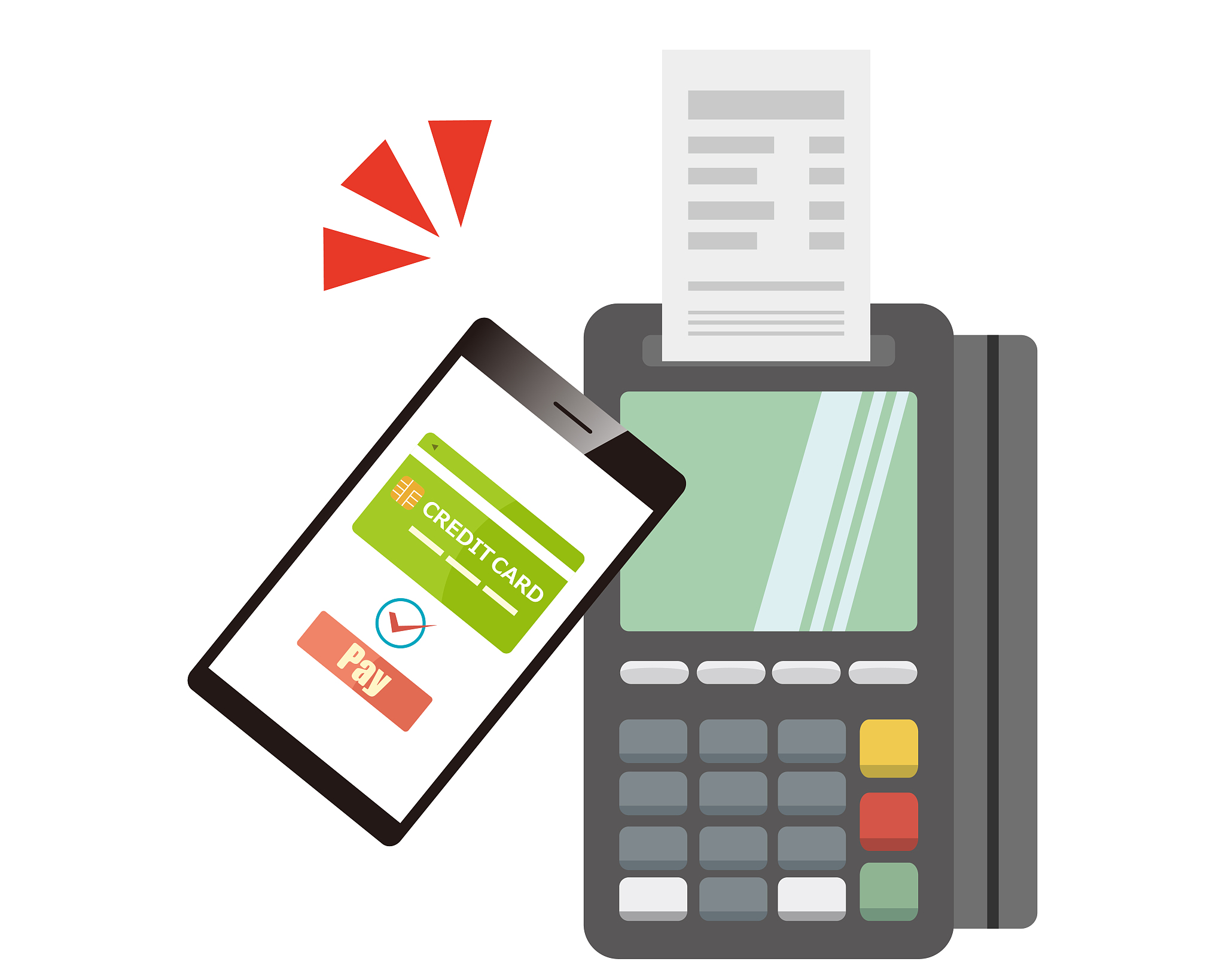 online payment. smartphone. vector illustration . electronic pay
