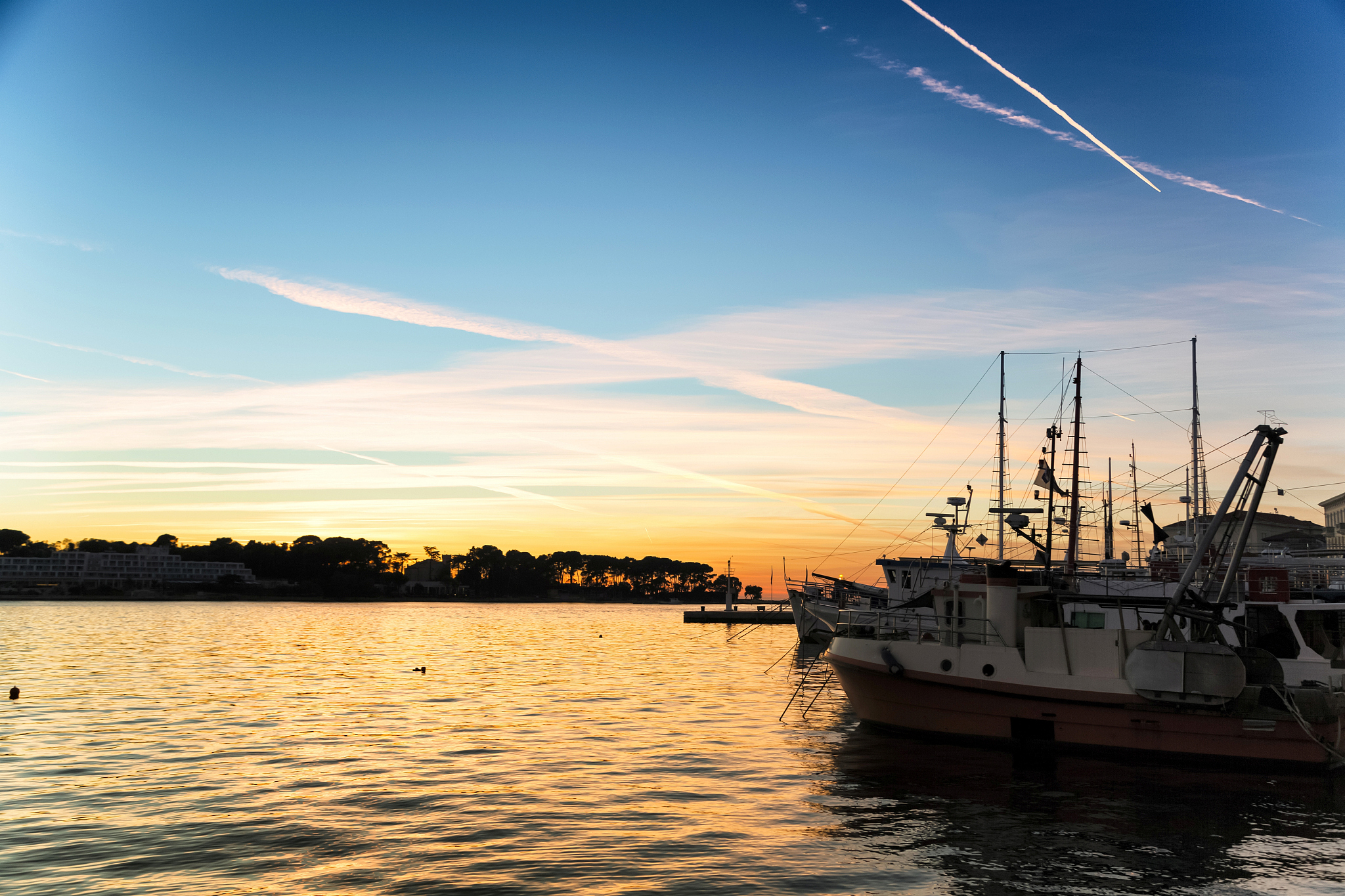 landscape with boats and sea