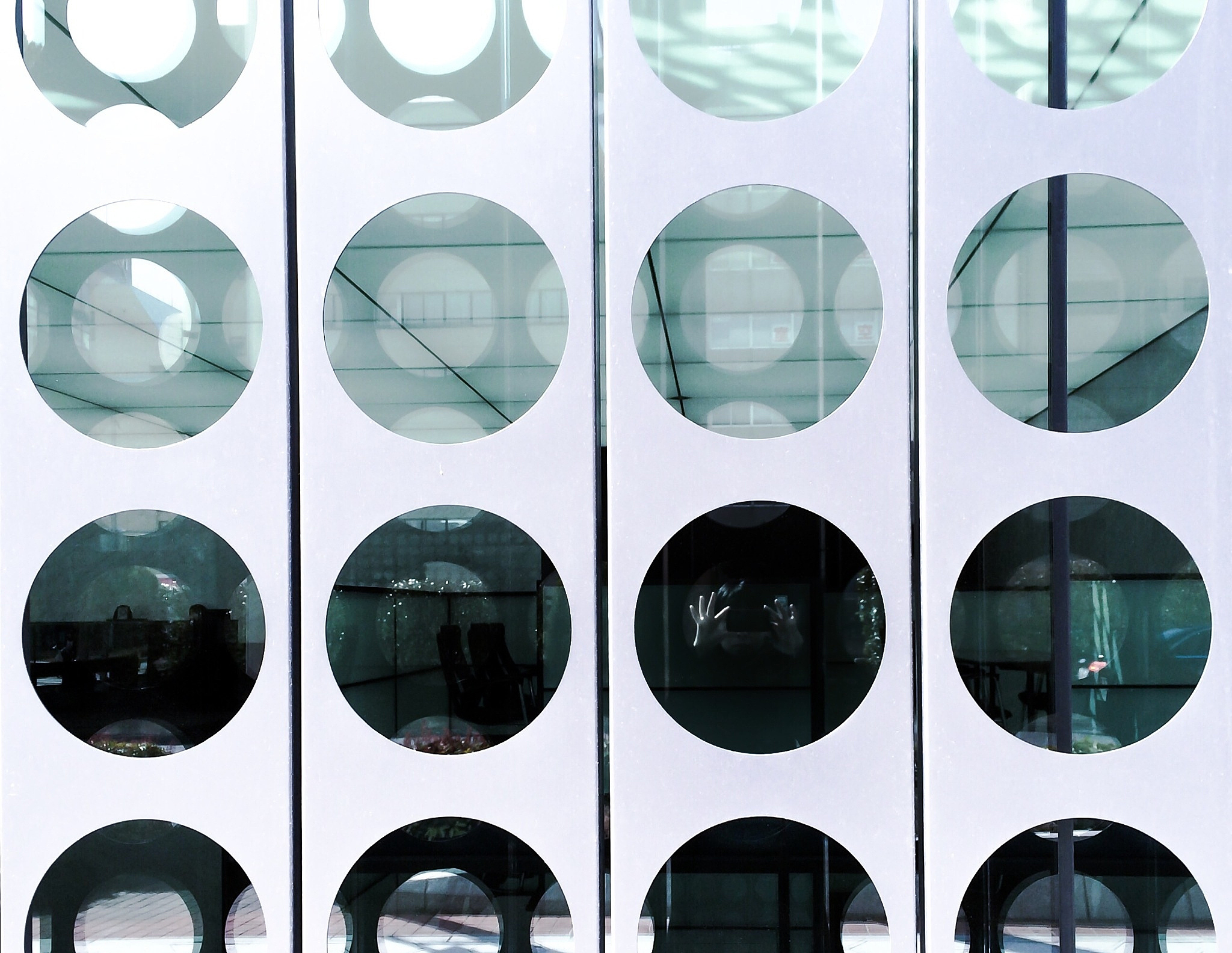 pattern on glass wall