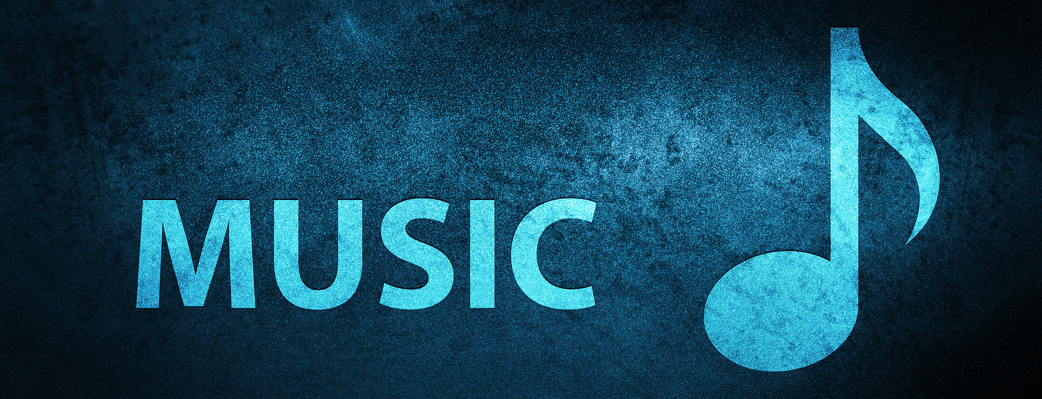 music special blue banner background