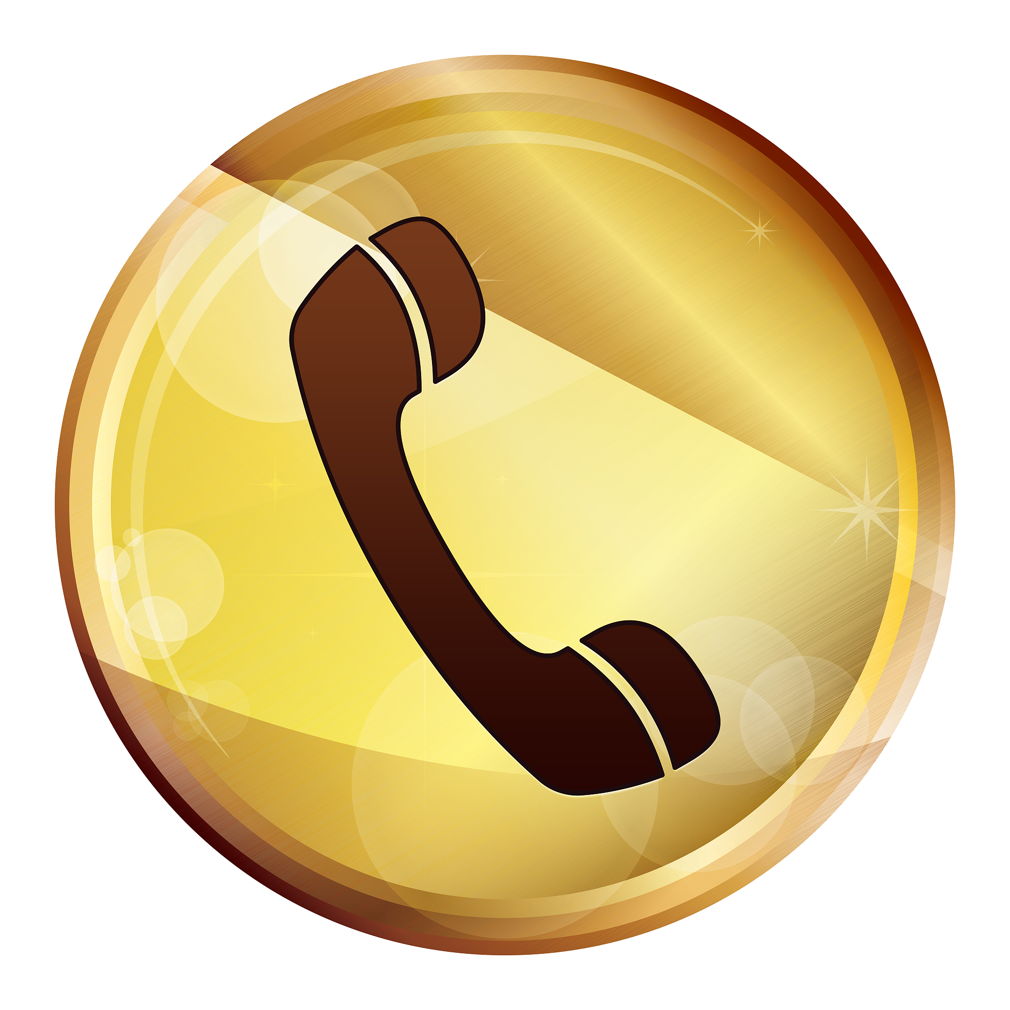 phone icon abstract brown round button