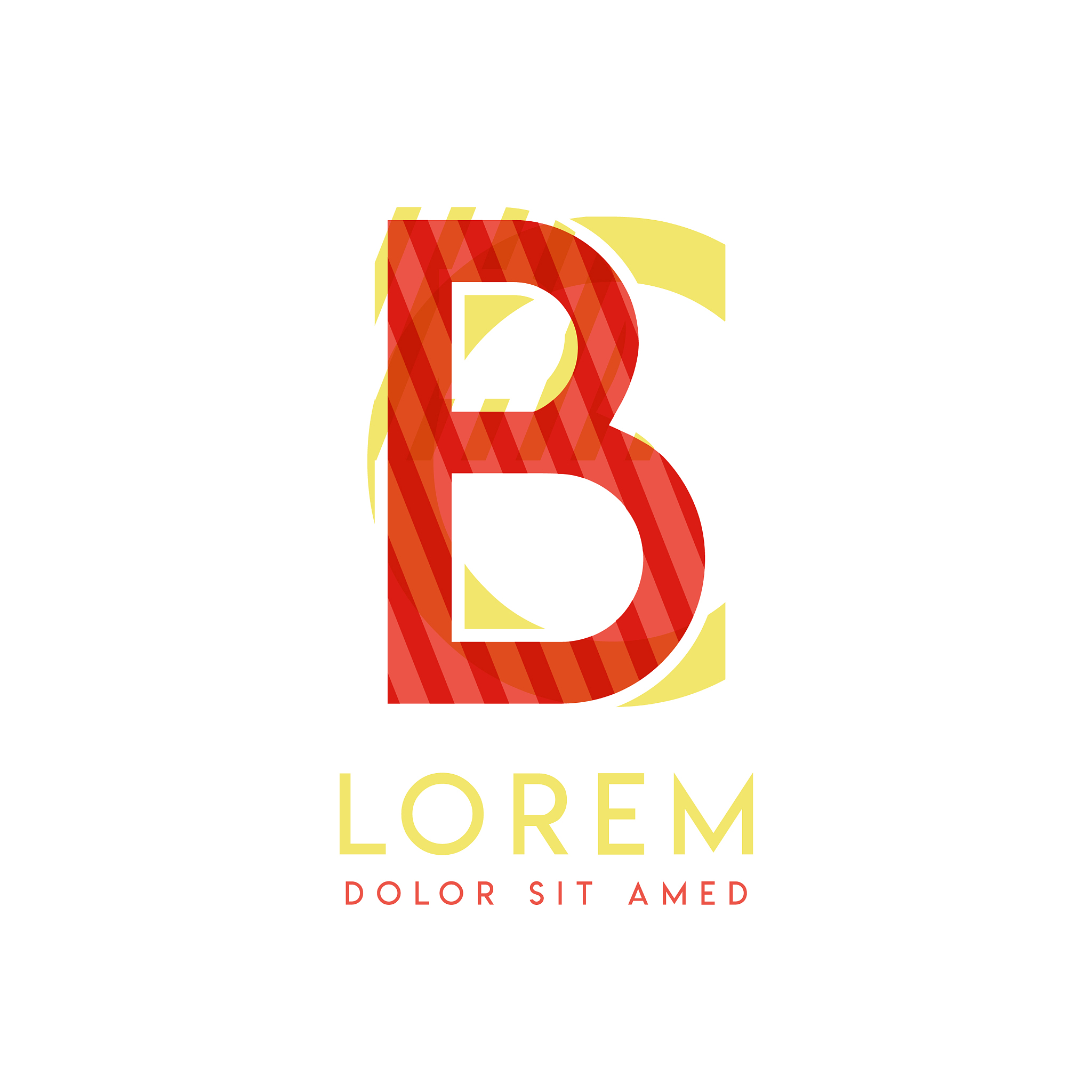 cb colorful logo design with pink orange and gray